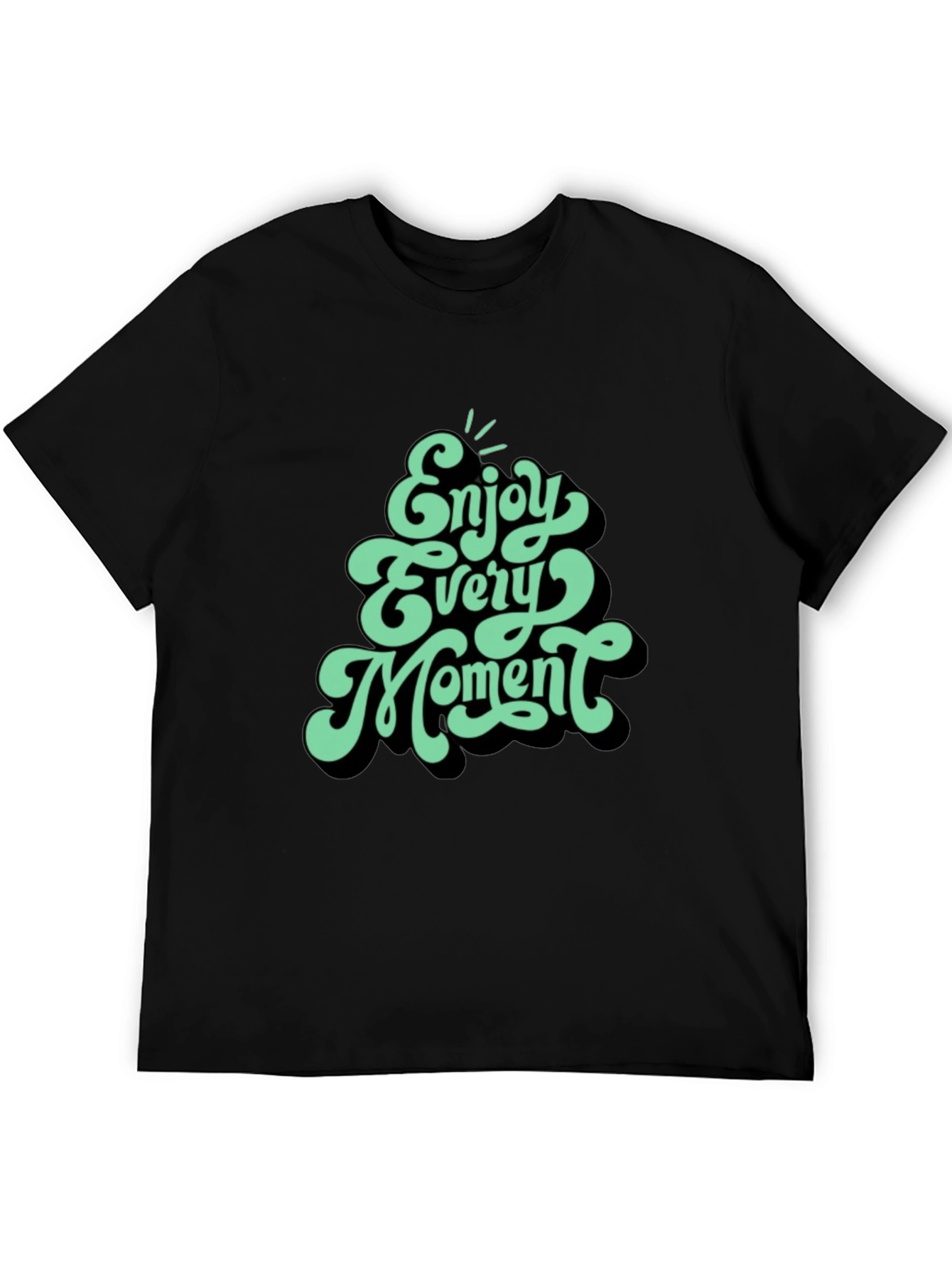 Enjoy Every Moment Graphic Tee - Stylish Black T-Shirt - 5