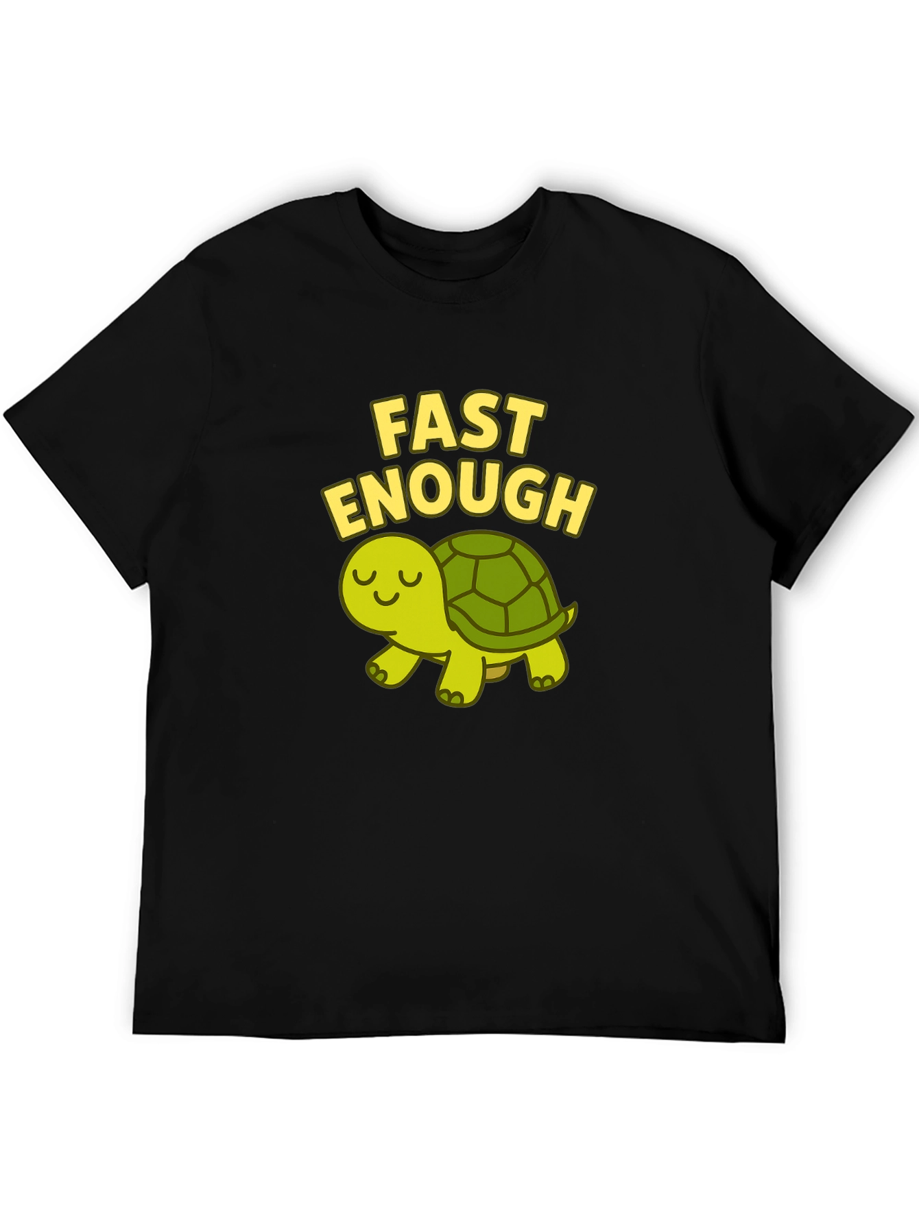 Black Fast Enough Turtle T-Shirt - Cute and Funny! view 5