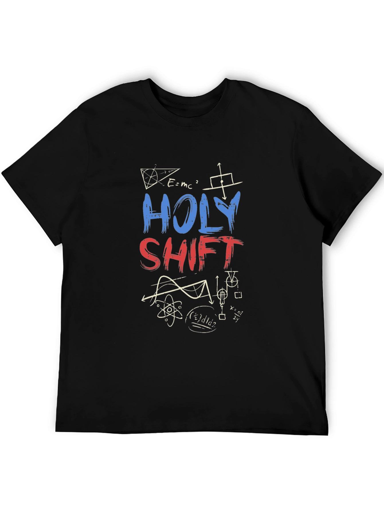 Black Holy Shift Math Equation Graphic T-Shirt view 5