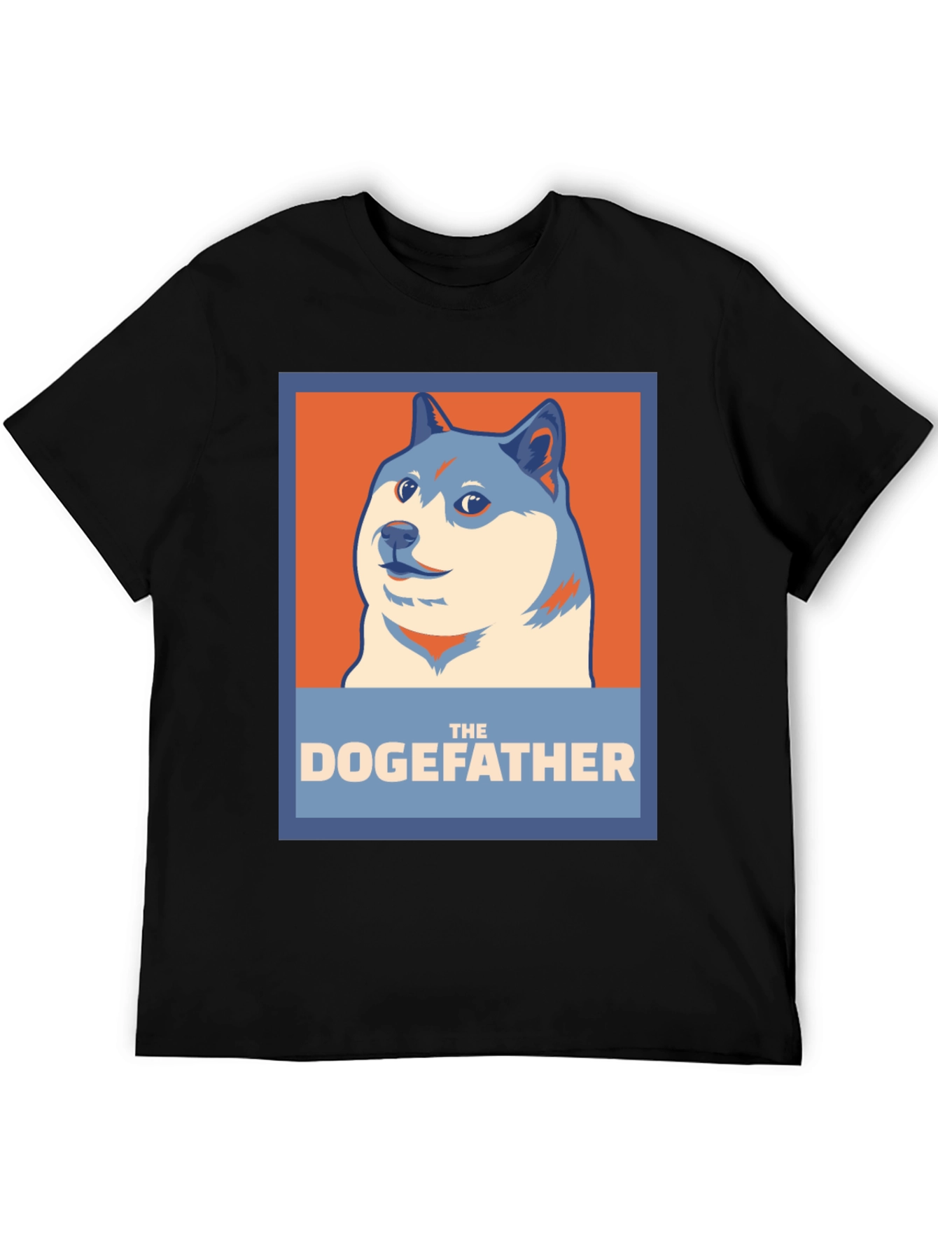 Black The Dogefather T-Shirt - Meme Humor Graphic Tee view 5