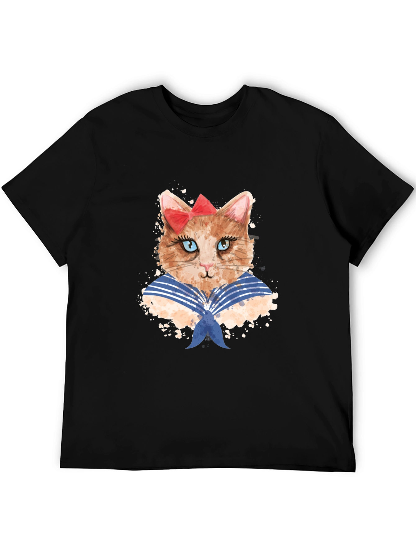 Black Sailor Cat T-Shirt view 5