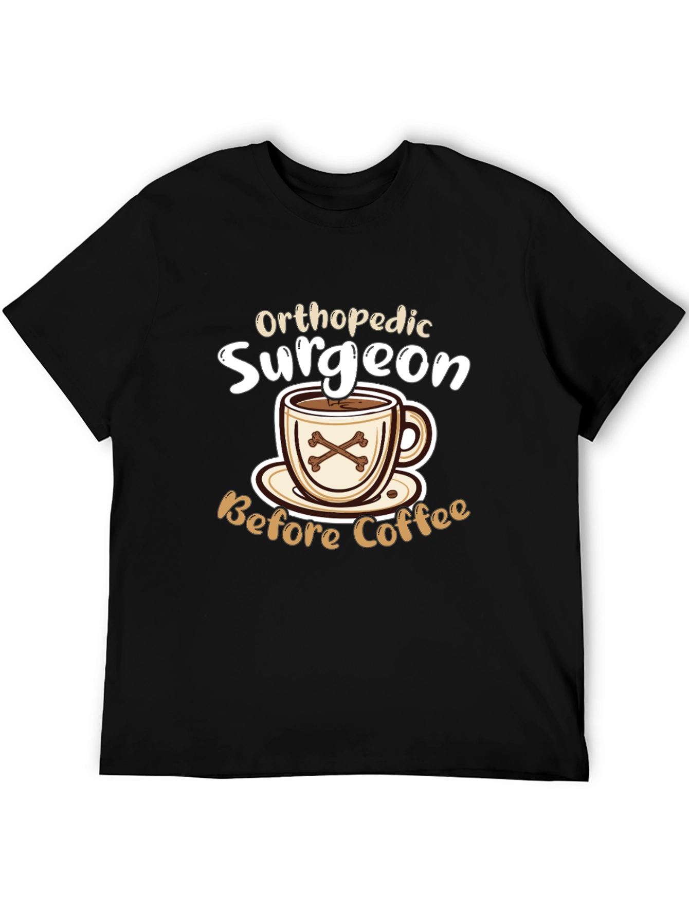 Black Orthopedic Surgeon Coffee T-Shirt view 5
