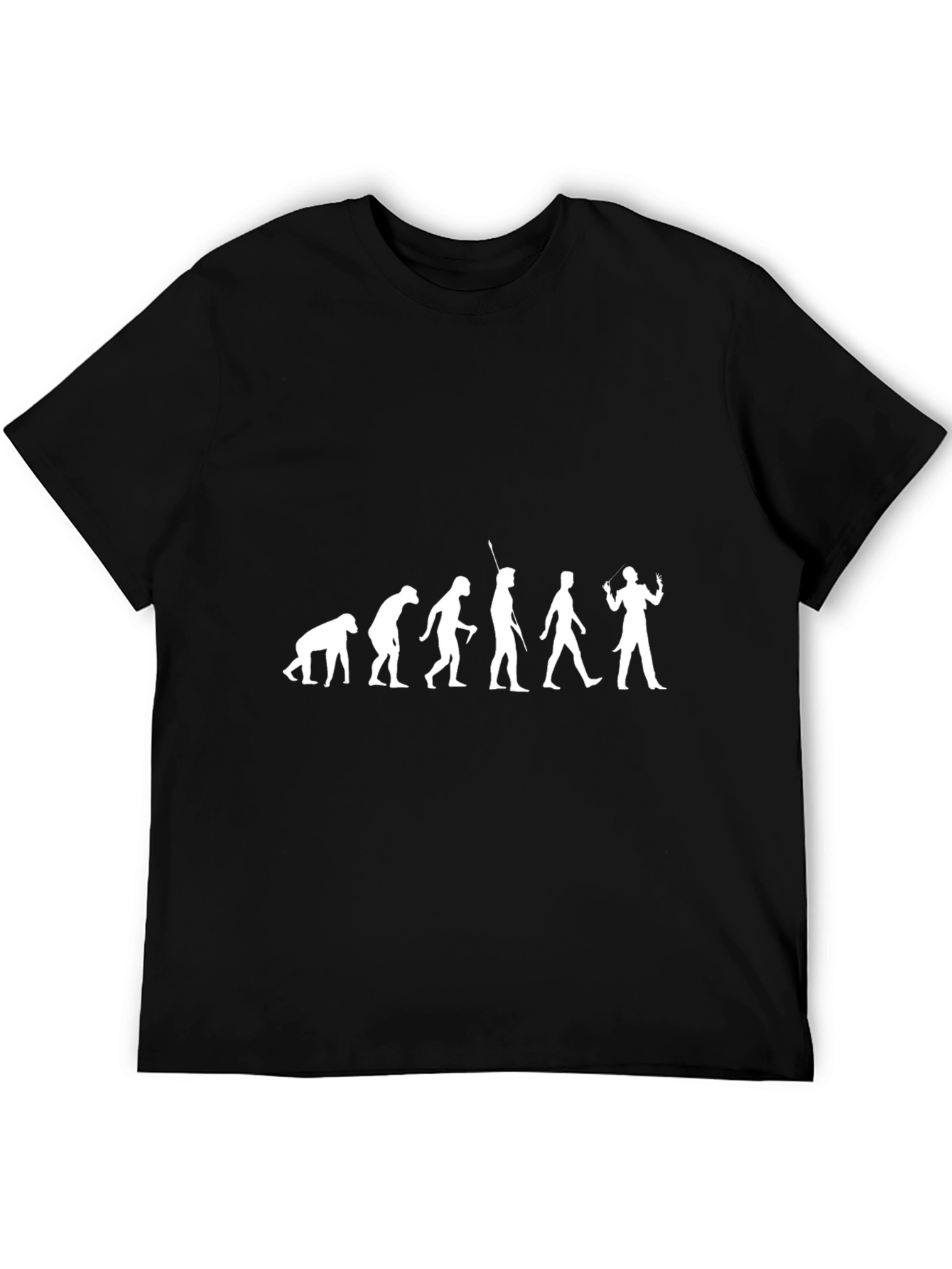Black Evolution of Conductor Men's T-Shirt view 5