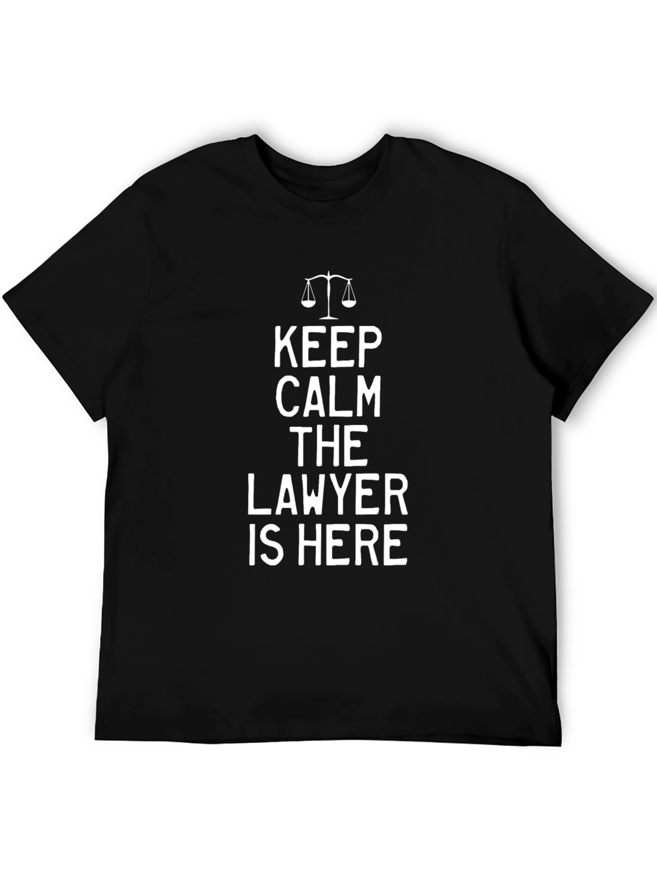 Black Keep Calm Lawyer T-Shirt - Novelty Attorney Gift view 5
