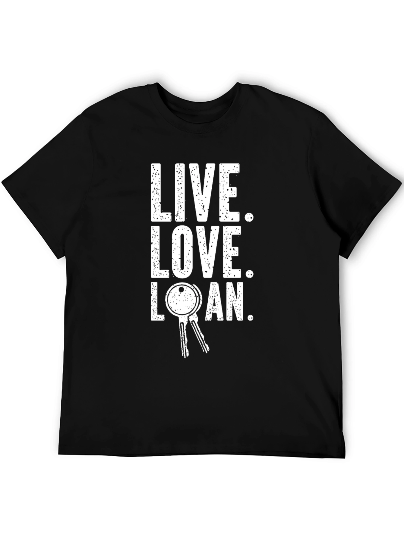 Black Live Love Loan T-Shirt - Keys to Happiness view 5