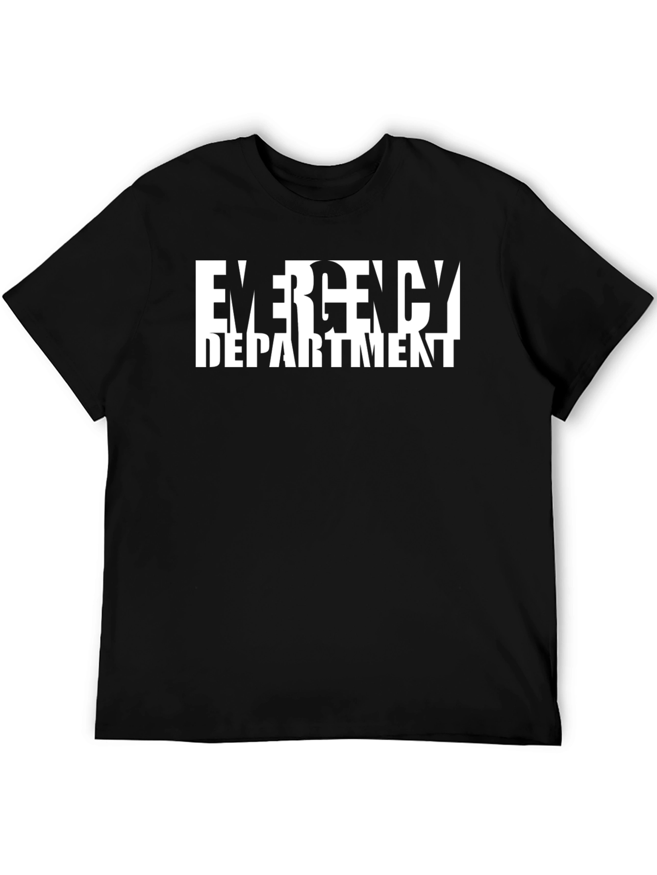 Black Emergency Department Black Graphic T-Shirt view 5