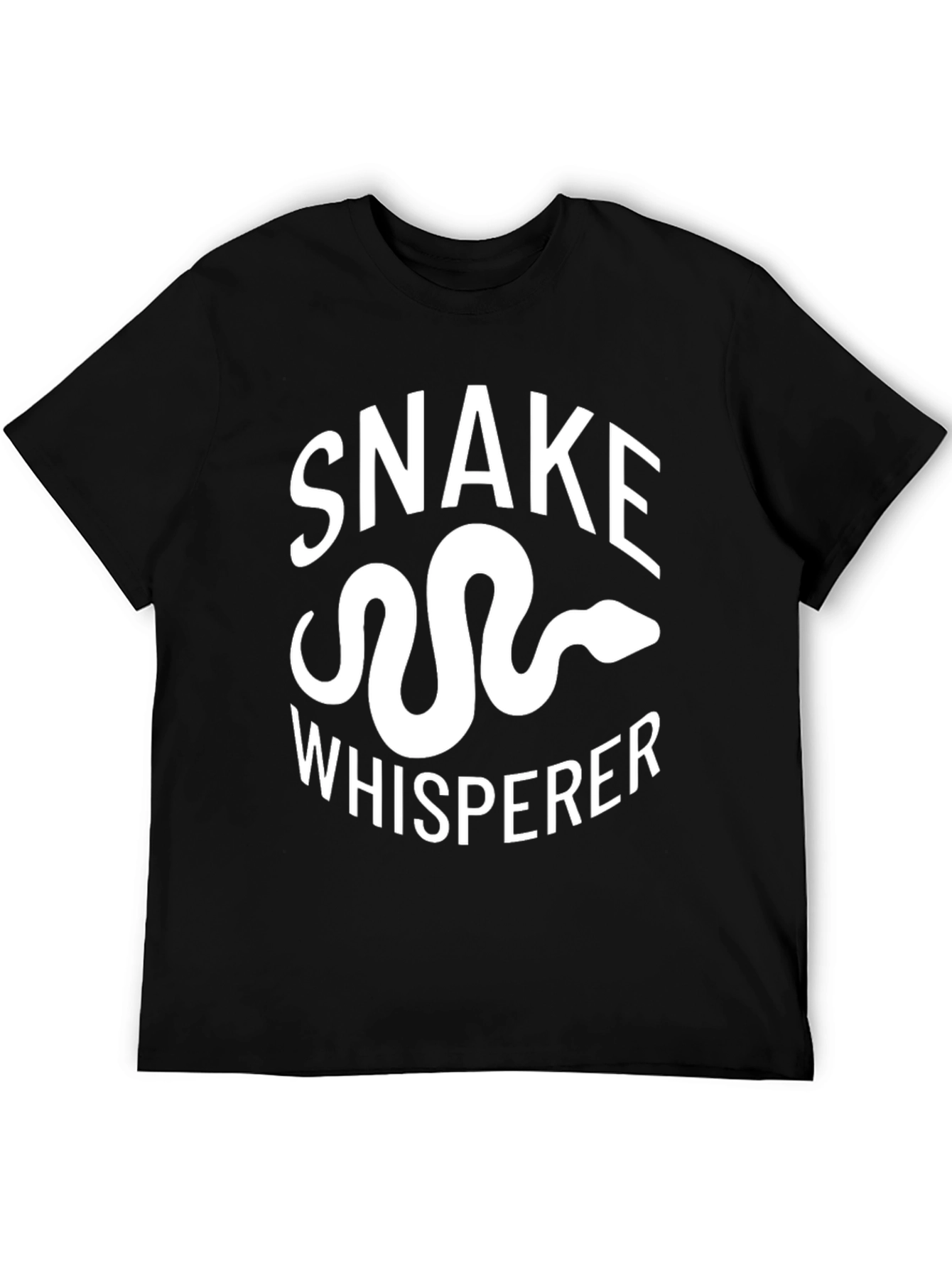 Black Snake Whisperer Graphic Tee - Black Cotton T-Shirt view 5