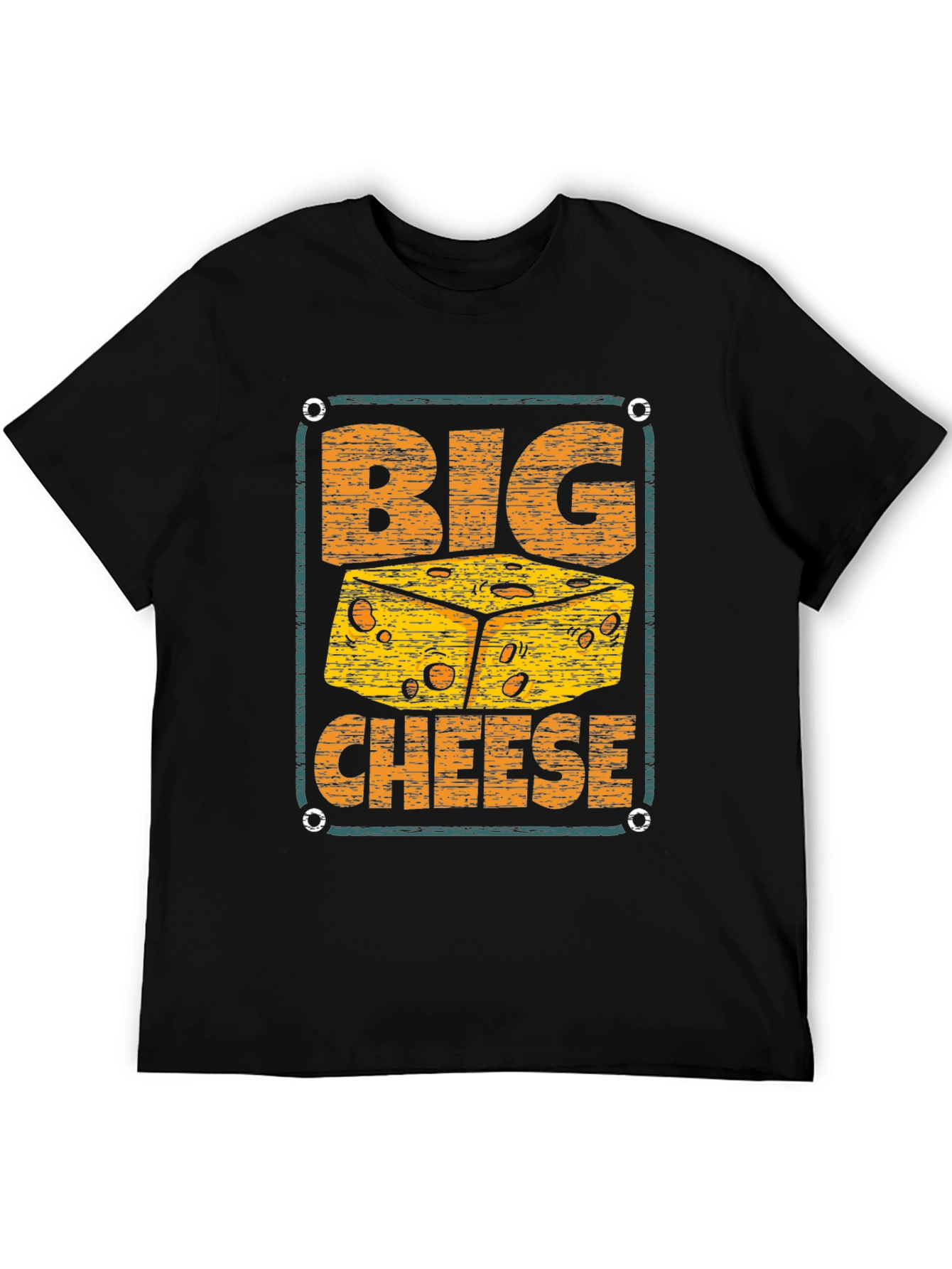 Black Big Cheese Graphic T-Shirt - Novelty Tee view 5