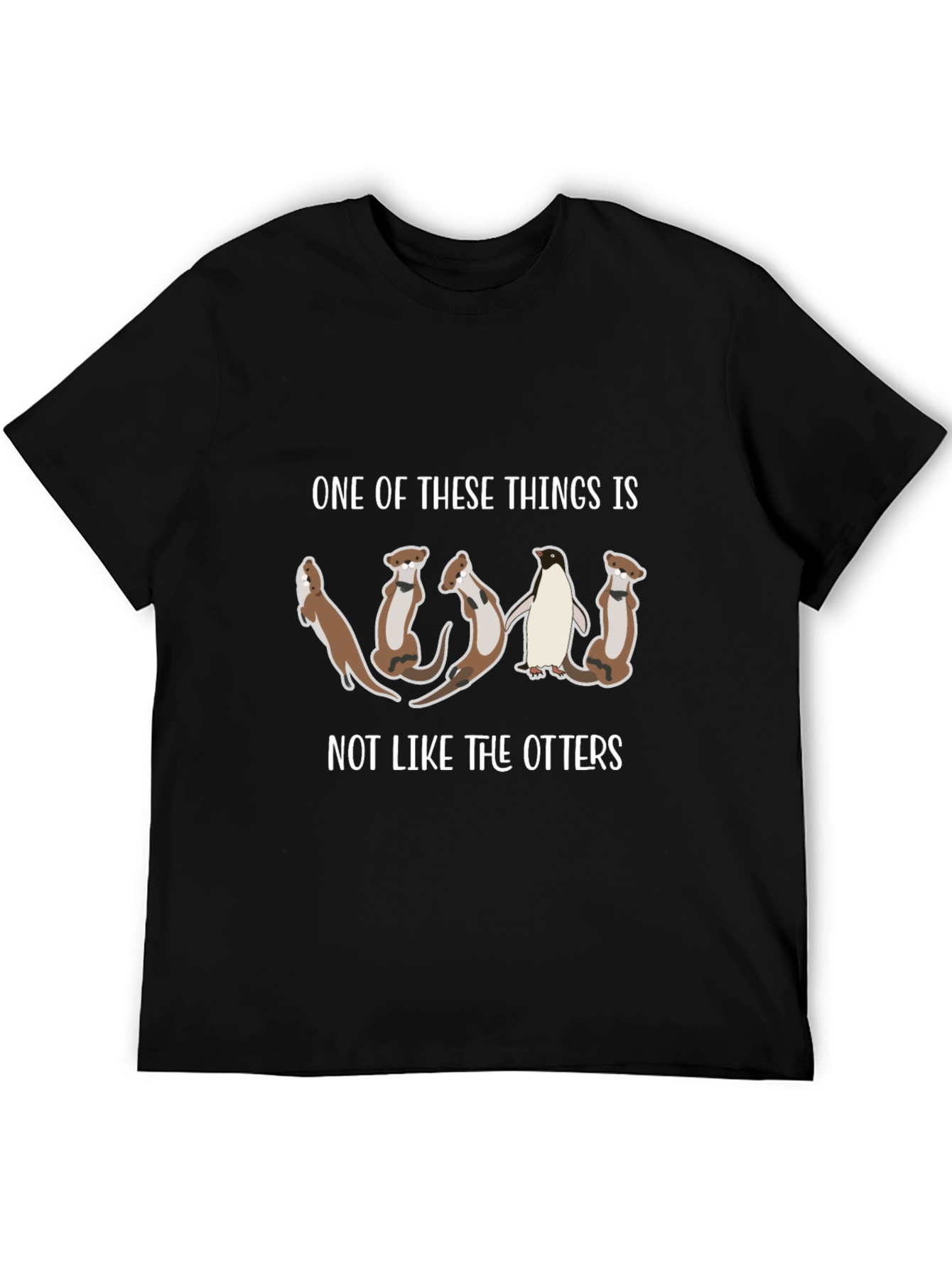 Black Funny 'One of These Things' T-Shirt - Otter & Penguin Design view 5