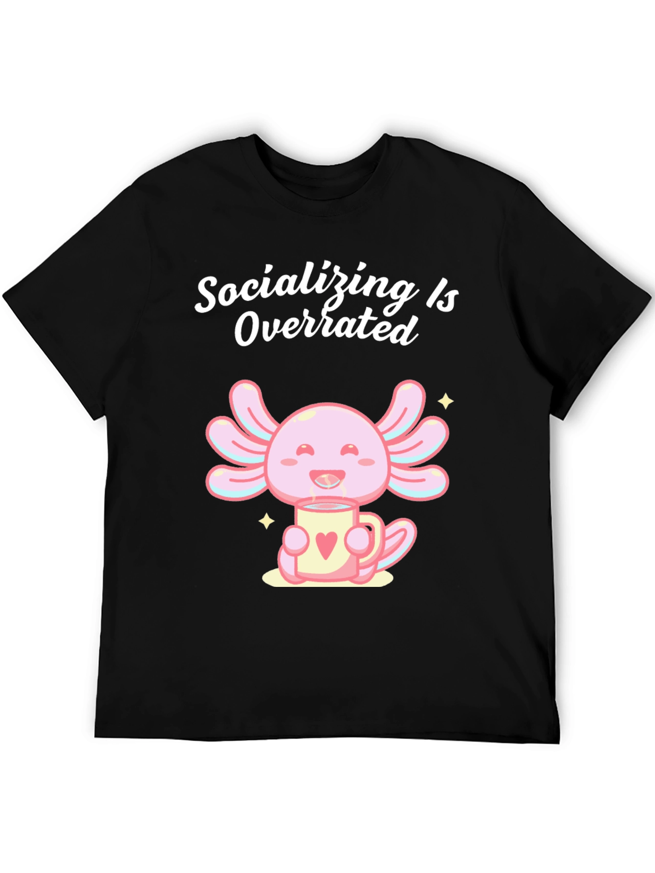 Socializing is Overrated Axolotl T-Shirt - 5