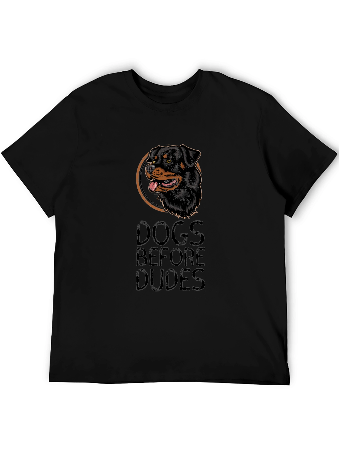 Dogs Before Dudes Black Graphic Tee - 5