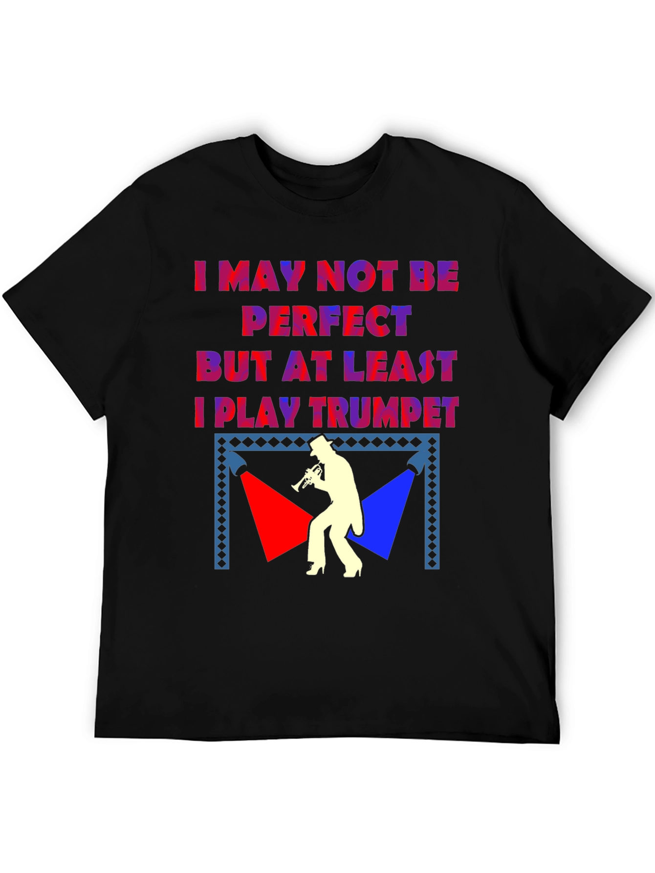 Black I Play Trumpet T-Shirt - Musician Humor Tee view 5