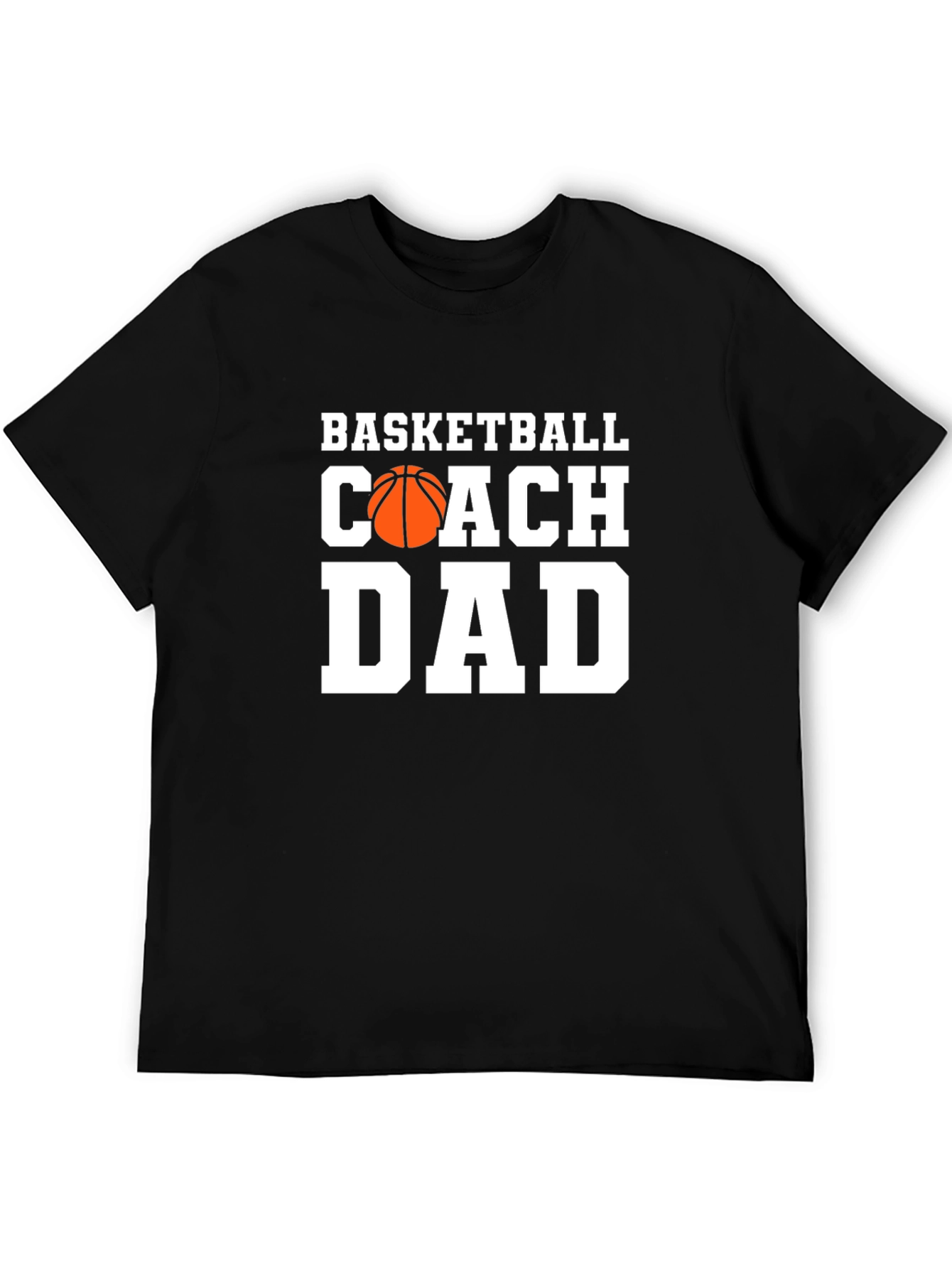Black Basketball Coach Dad Graphic T-Shirt view 5