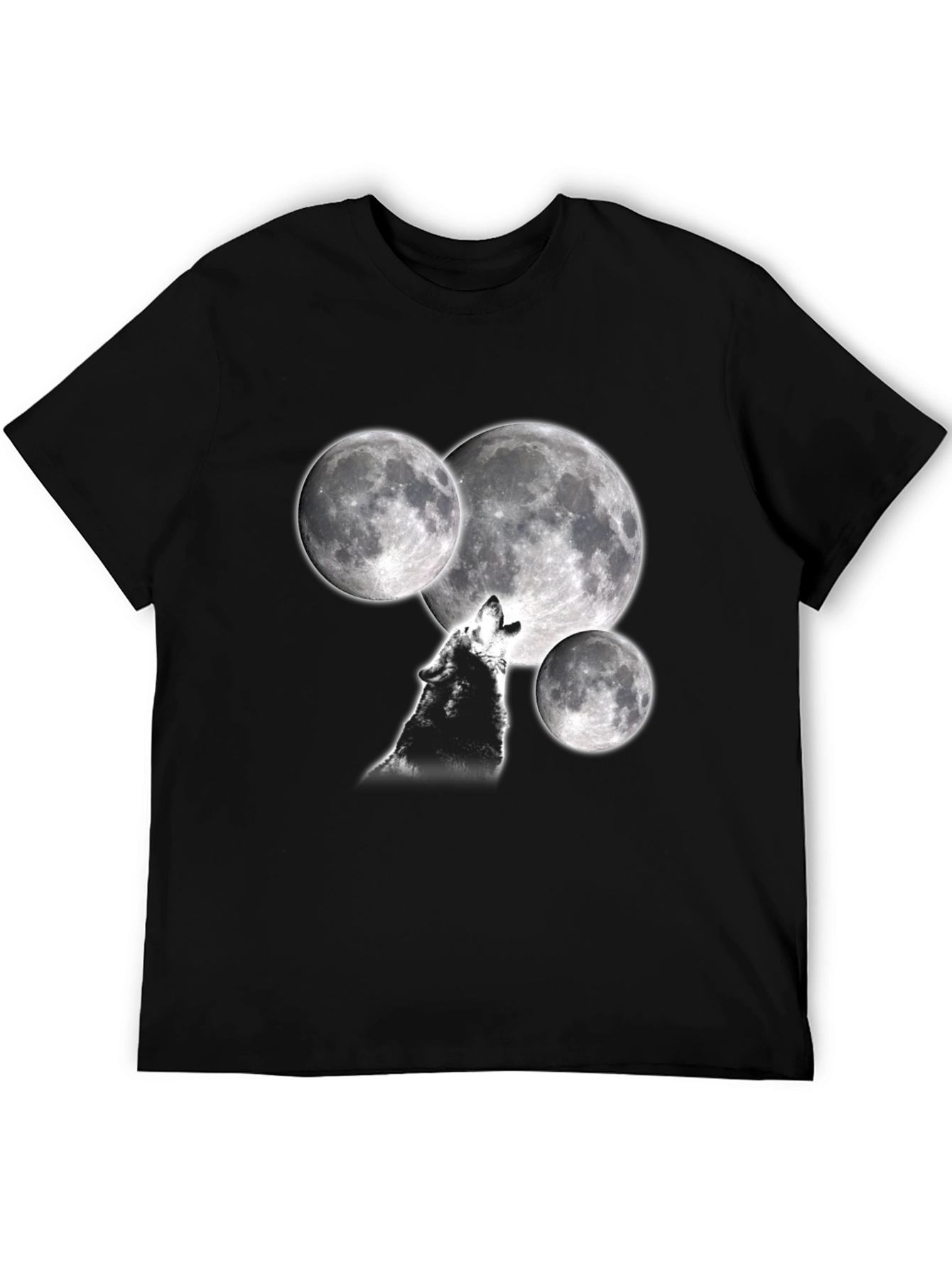 Black Wolf Moon T-Shirt - Black view 5