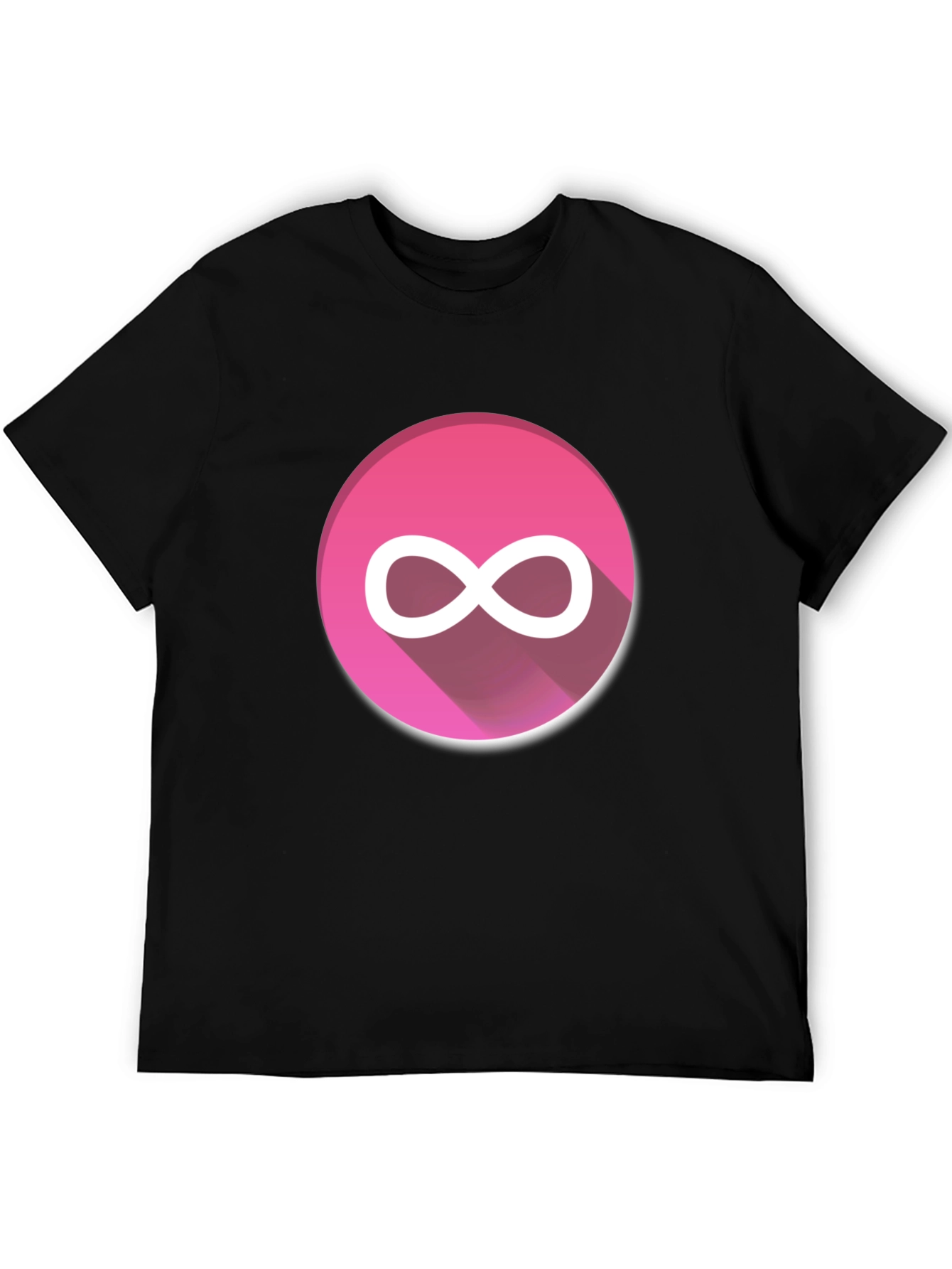 Black Pink Infinity Symbol Graphic Tee - Black view 5