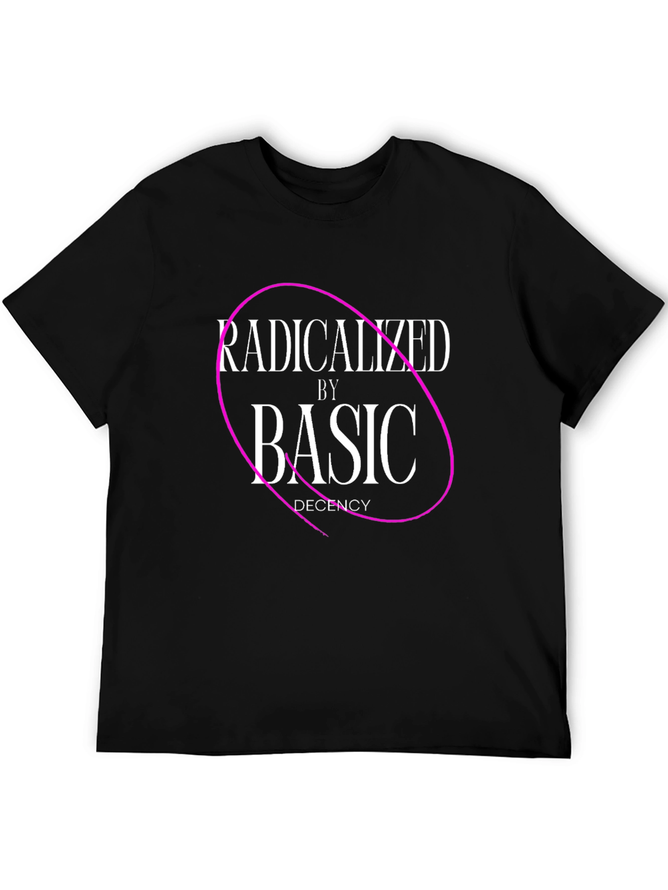 Black Radicalized By Basic Decency T-Shirt view 5