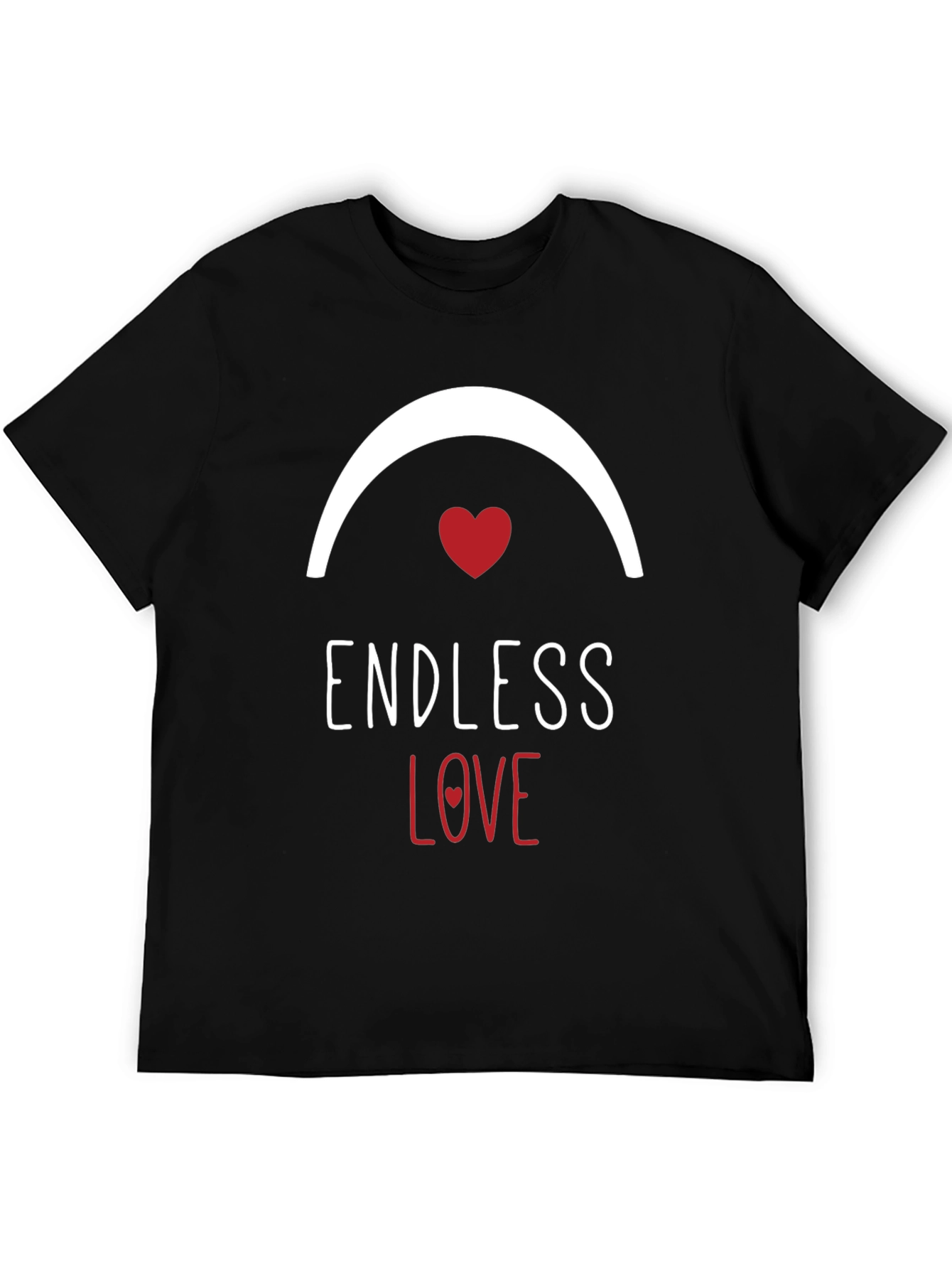 Black Endless Love Graphic Tee - Soft Cotton Blend view 5