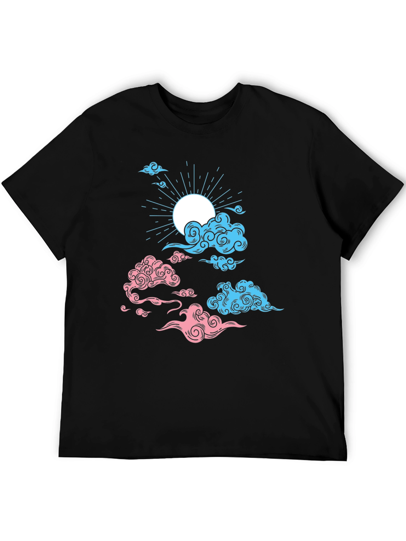 Black Trans Pride Clouds T-Shirt - Stylish & Supportive Apparel view 5