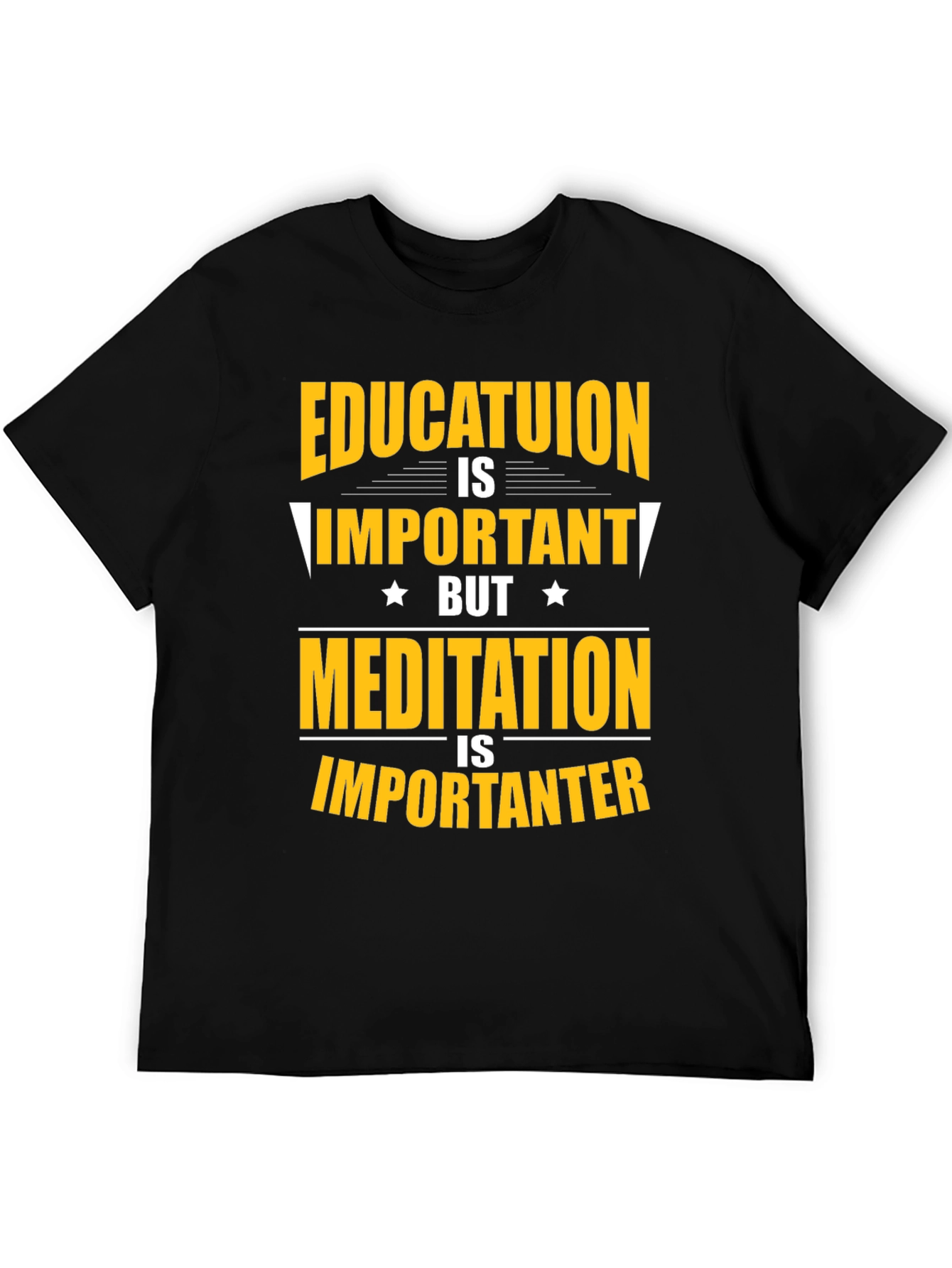 Black Education vs Meditation T-Shirt view 5