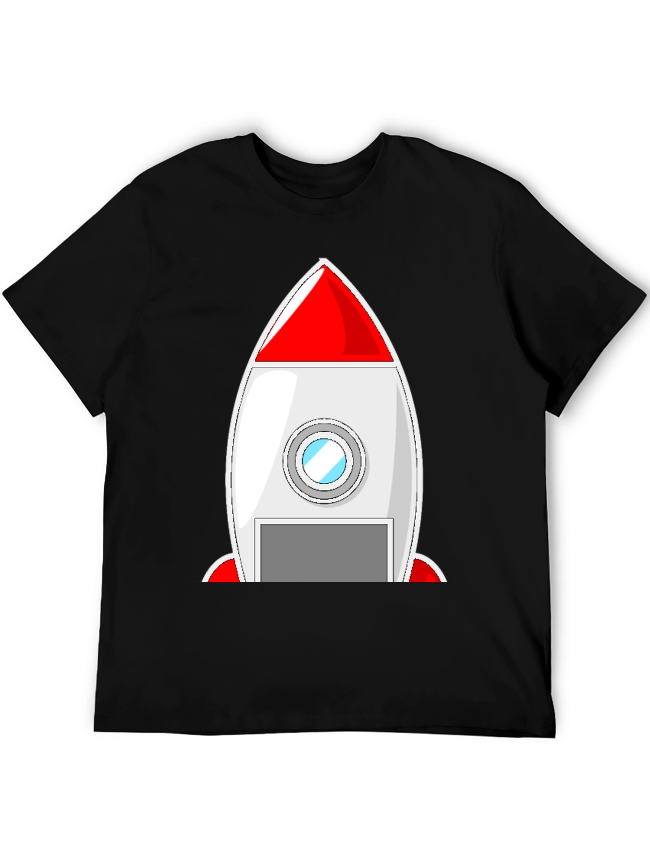 Black Rocket Ship Graphic Tee - Blast Off in Style! view 5