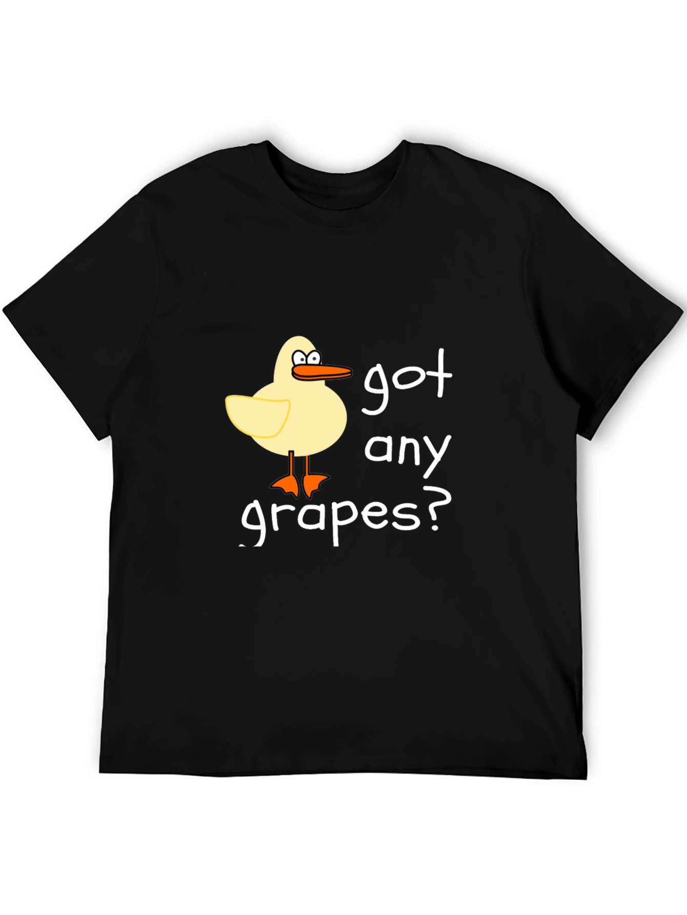 Black Got Any Grapes? Black Crew Neck T-Shirt view 5
