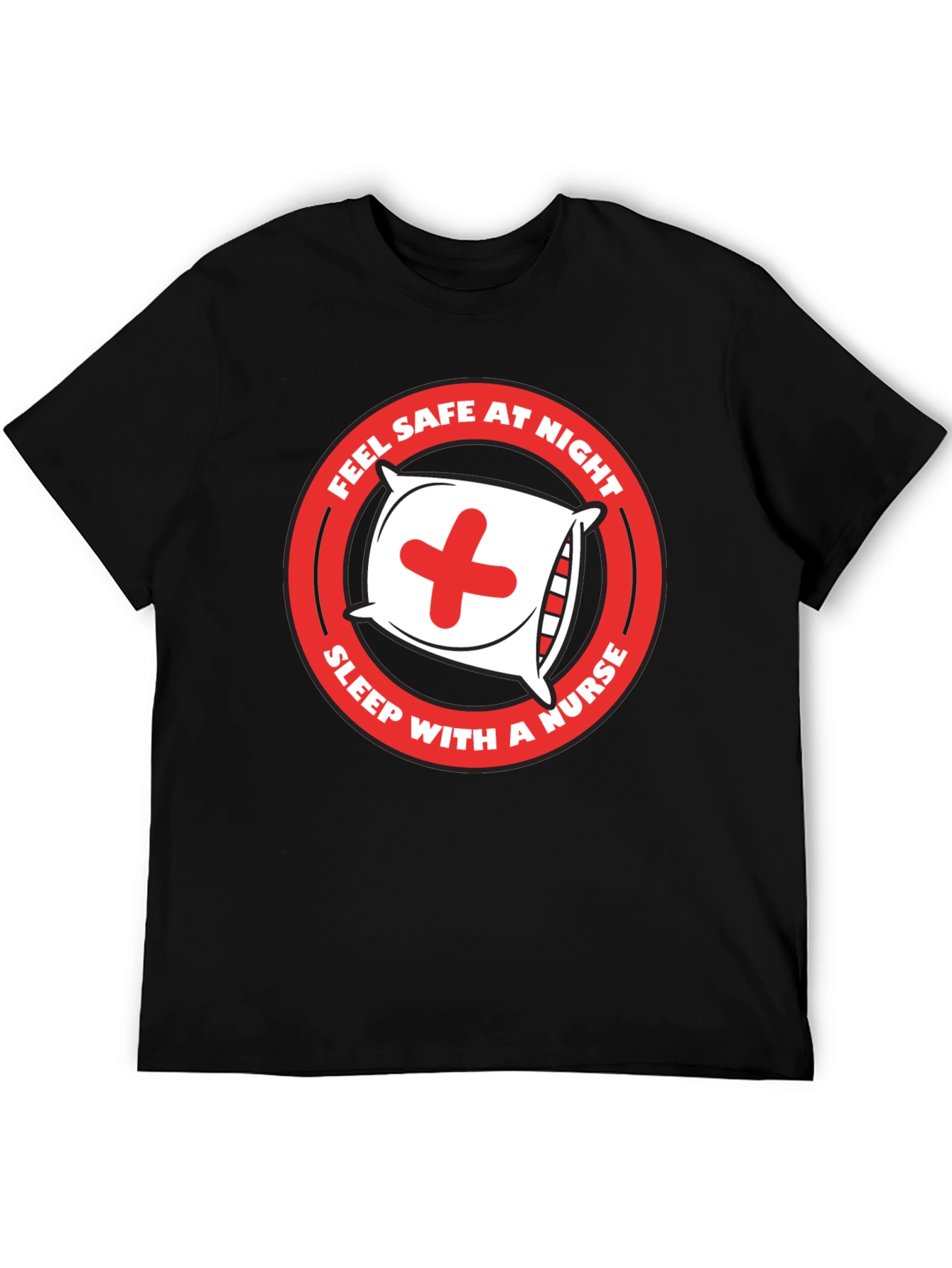 Black Sleep with a Nurse T-Shirt - Feel Safe at Night view 5