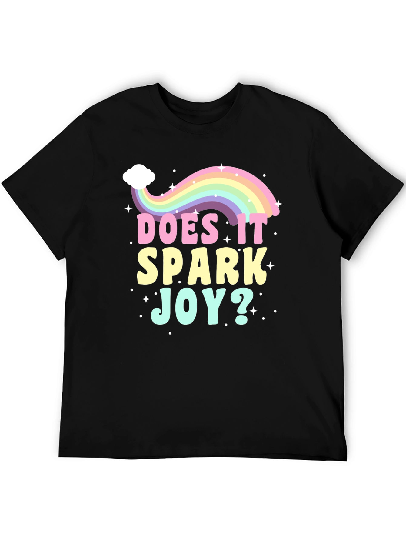 Black Spark Joy Rainbow T-Shirt view 5