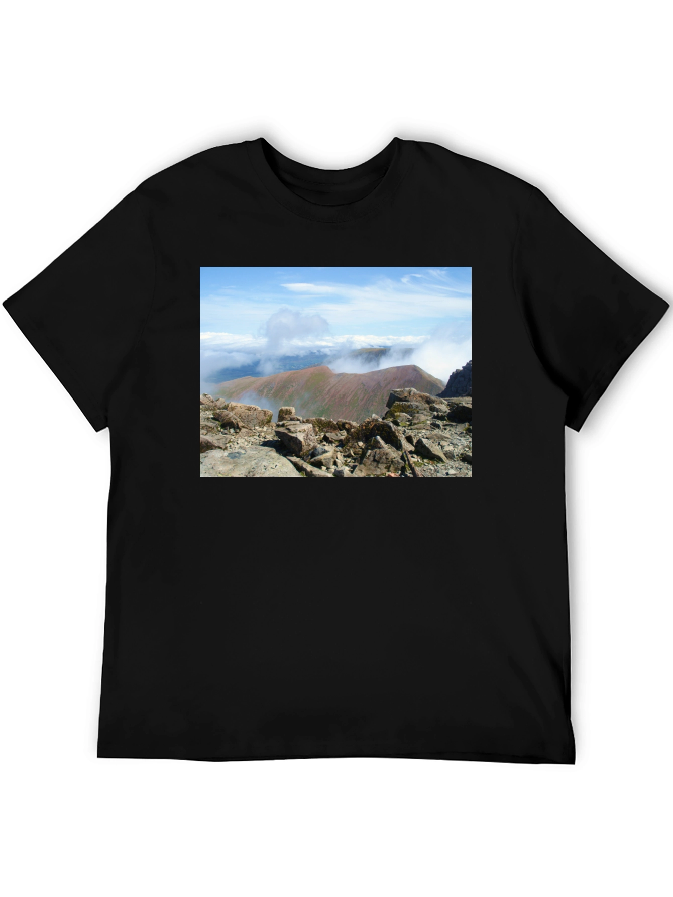 Black Mountain View Graphic Tee - Black Cotton Blend view 5