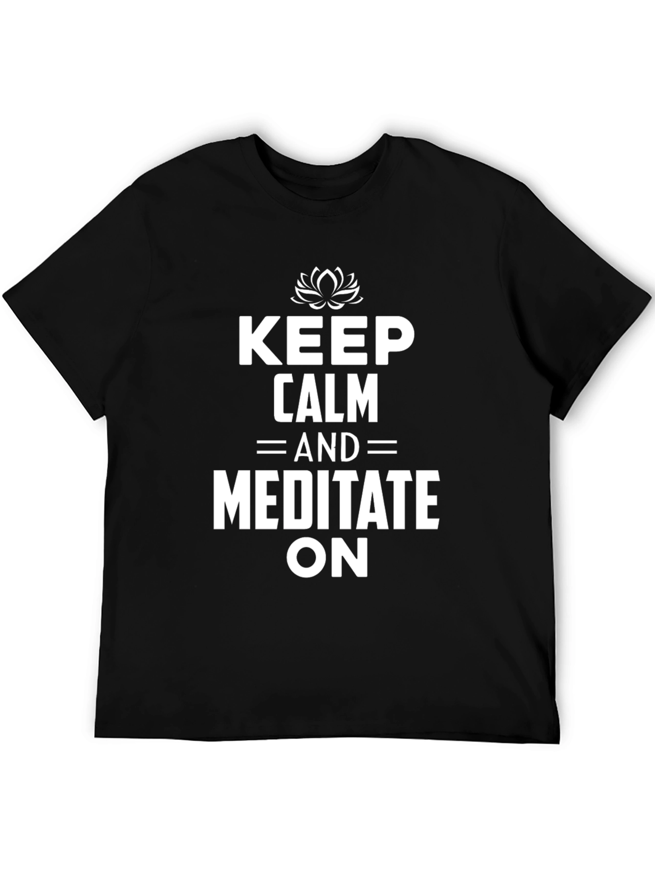 Black Keep Calm and Meditate T-Shirt - Zen Style view 5
