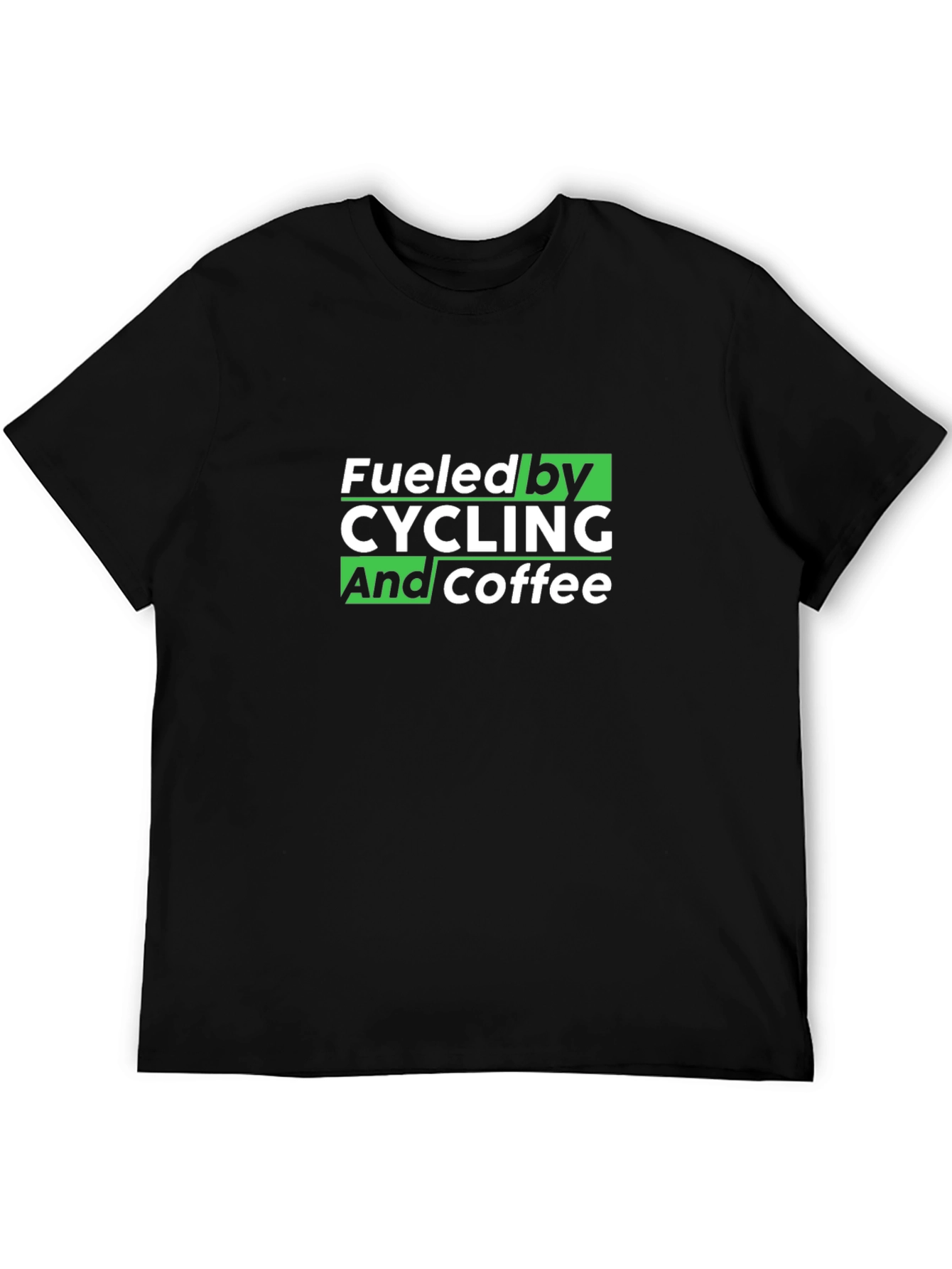 Black Fueled by Cycling and Coffee T-Shirt view 5