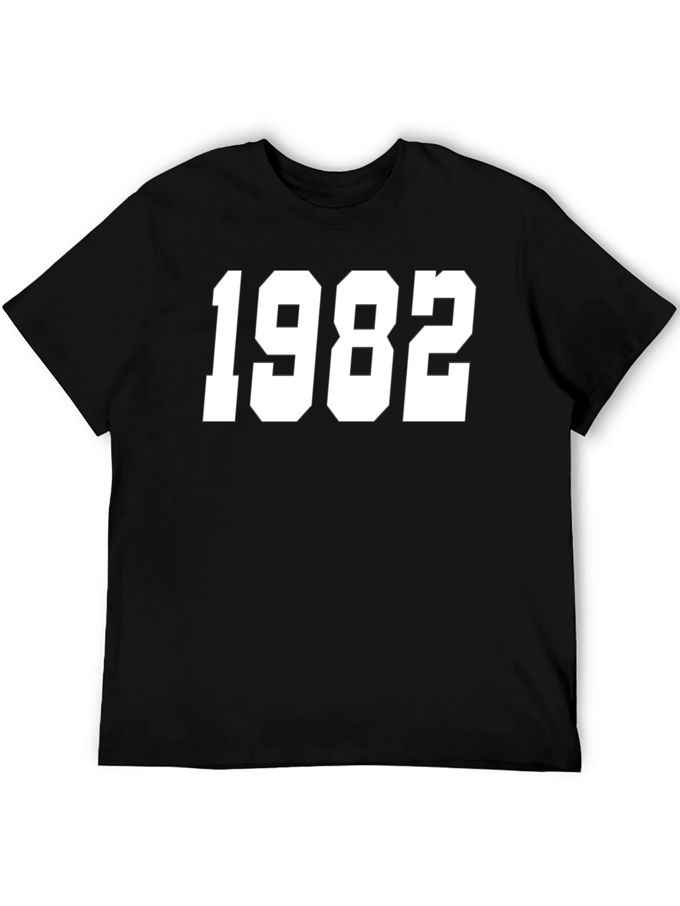 Black 1982 Graphic T-Shirt - Retro Birthday Tee view 5
