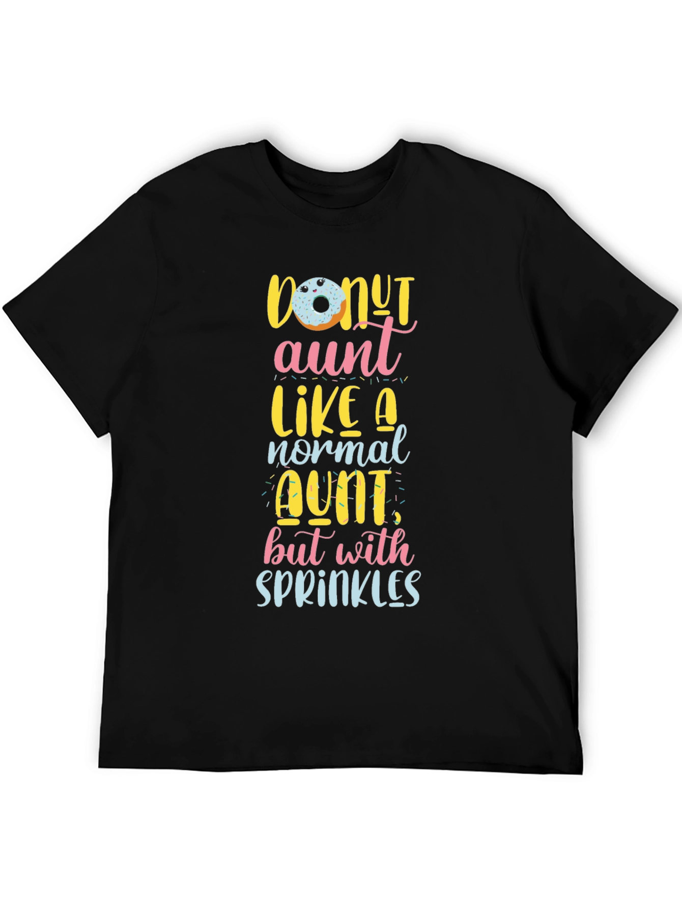 Black Donut Aunt Graphic Tee - Fun Aunt Shirt view 5