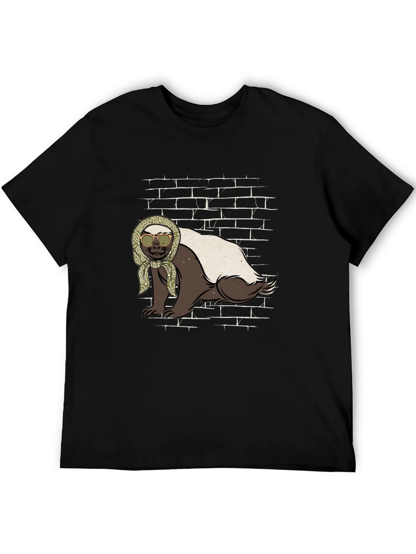 Black Honey Badger T-Shirt - Babushka Style view 5