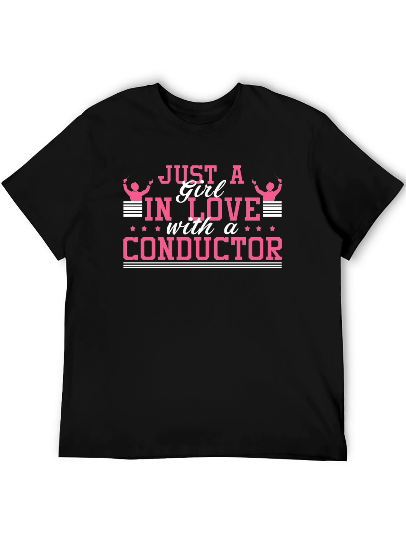 Black Just a Girl in Love with a Conductor T-Shirt view 5