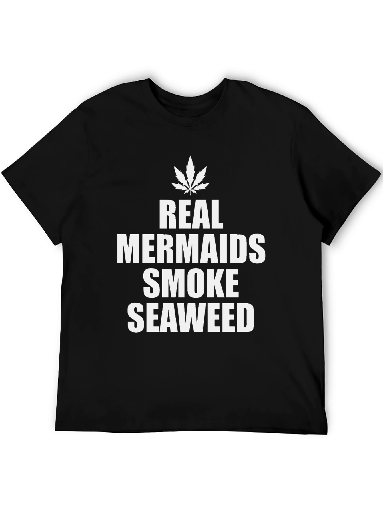 Black Real Mermaids Smoke Seaweed T-Shirt - Unisex view 5