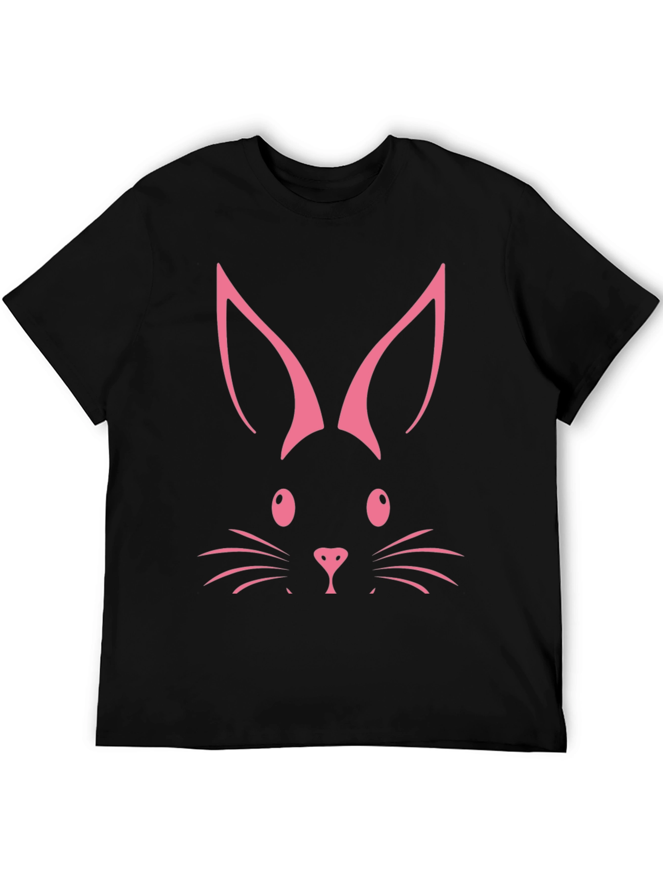 Black Bunny Face Graphic Tee - Easter Fun view 5