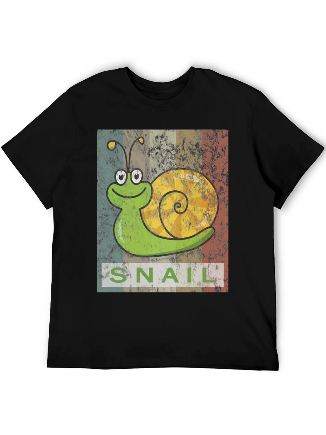 Black Retro Snail Graphic T-Shirt - Soft Cotton Blend view 5