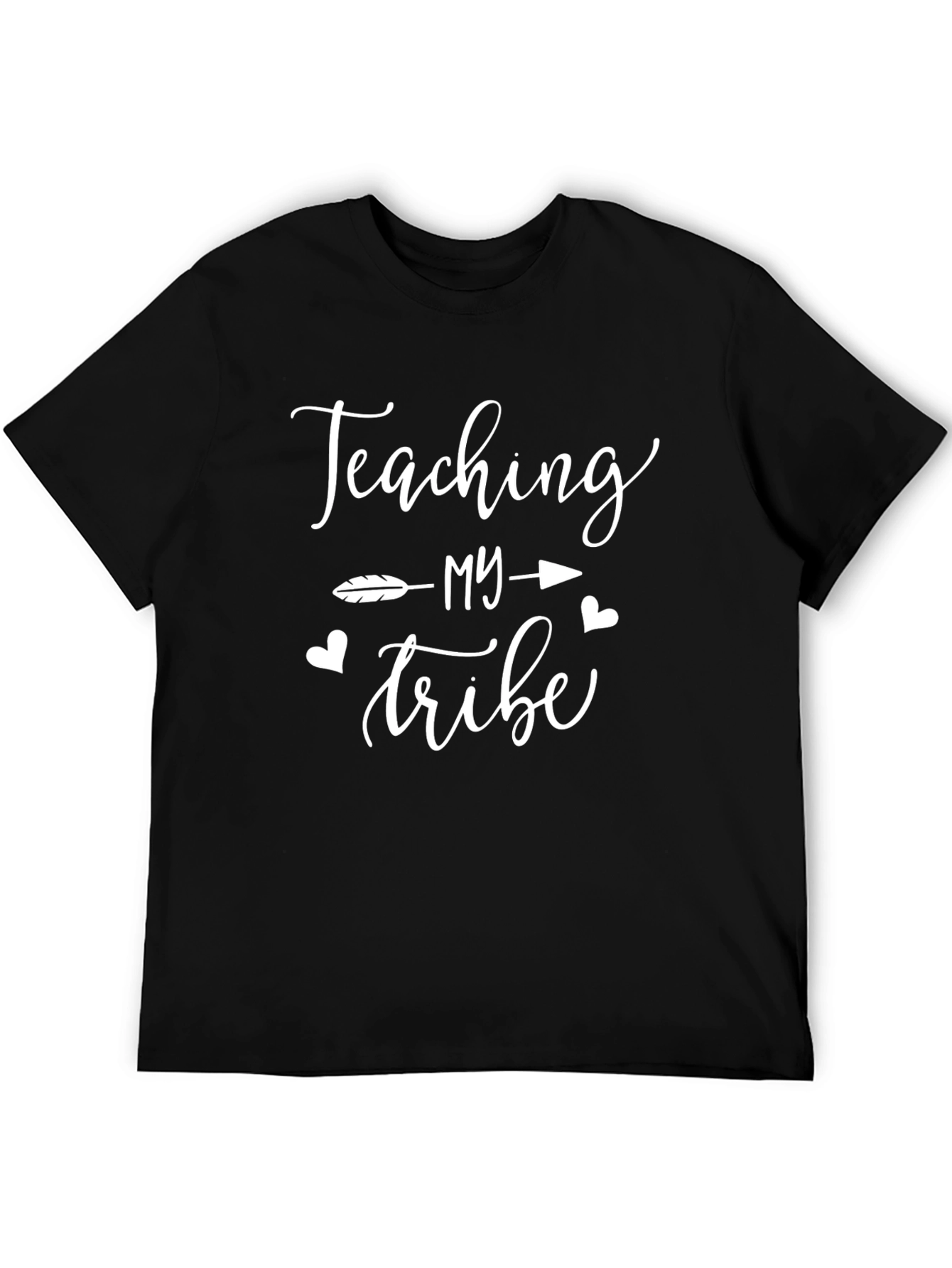 Black Teaching My Tribe T-Shirt - Black, Novelty Graphic Tee view 5