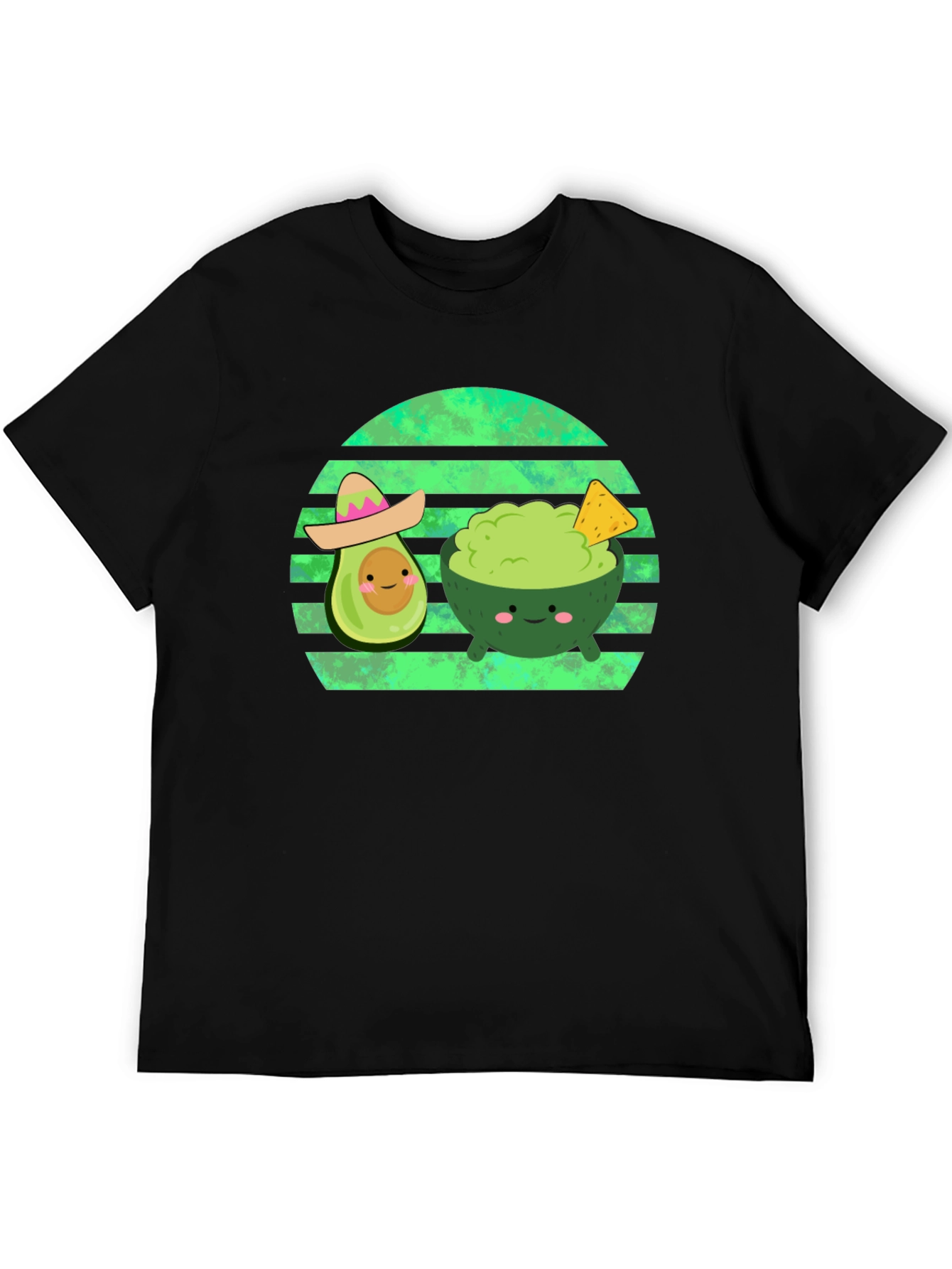 Black Cute Avocado Guac T-Shirt - Foodie Fun! view 5