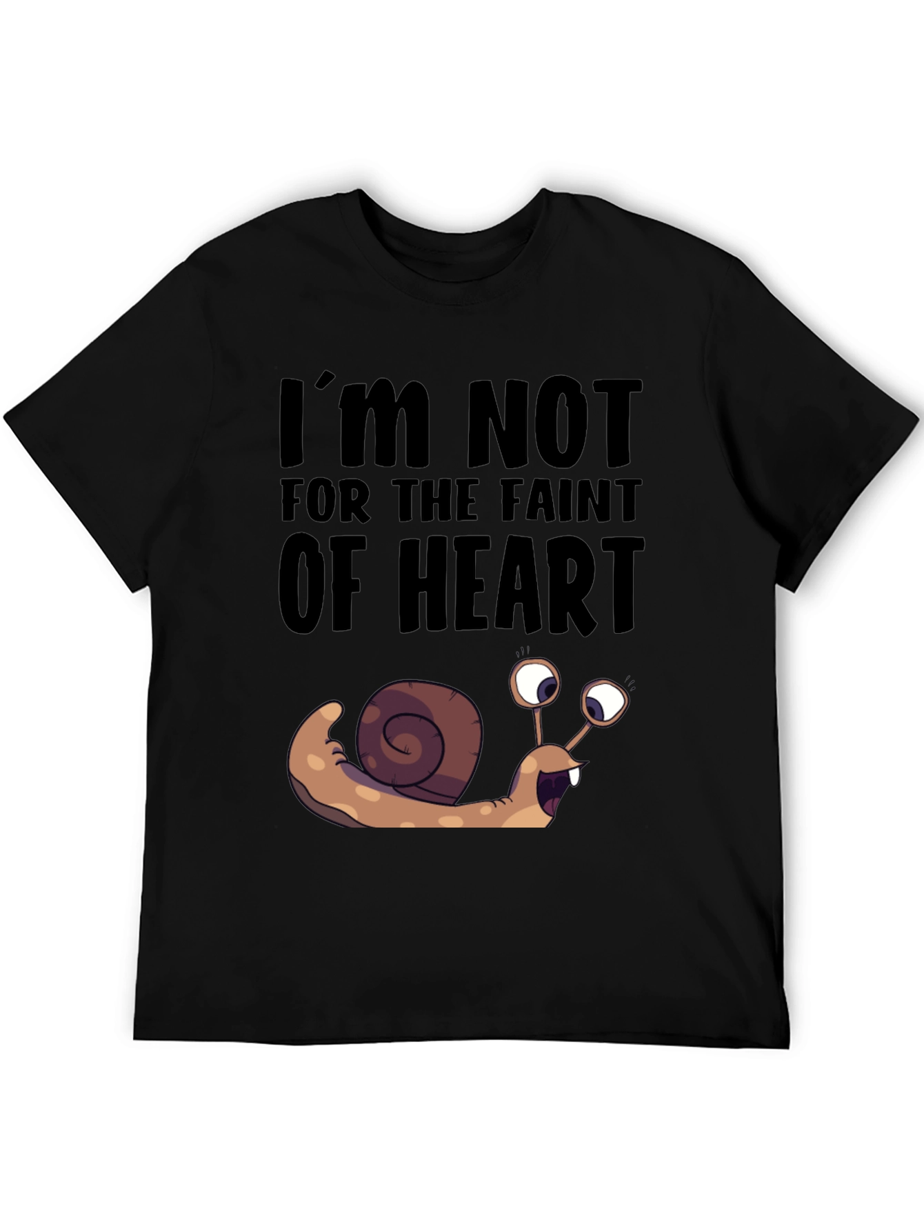 Black Snail Graphic T-Shirt - Not for the Faint of Heart Funny Tee view 5