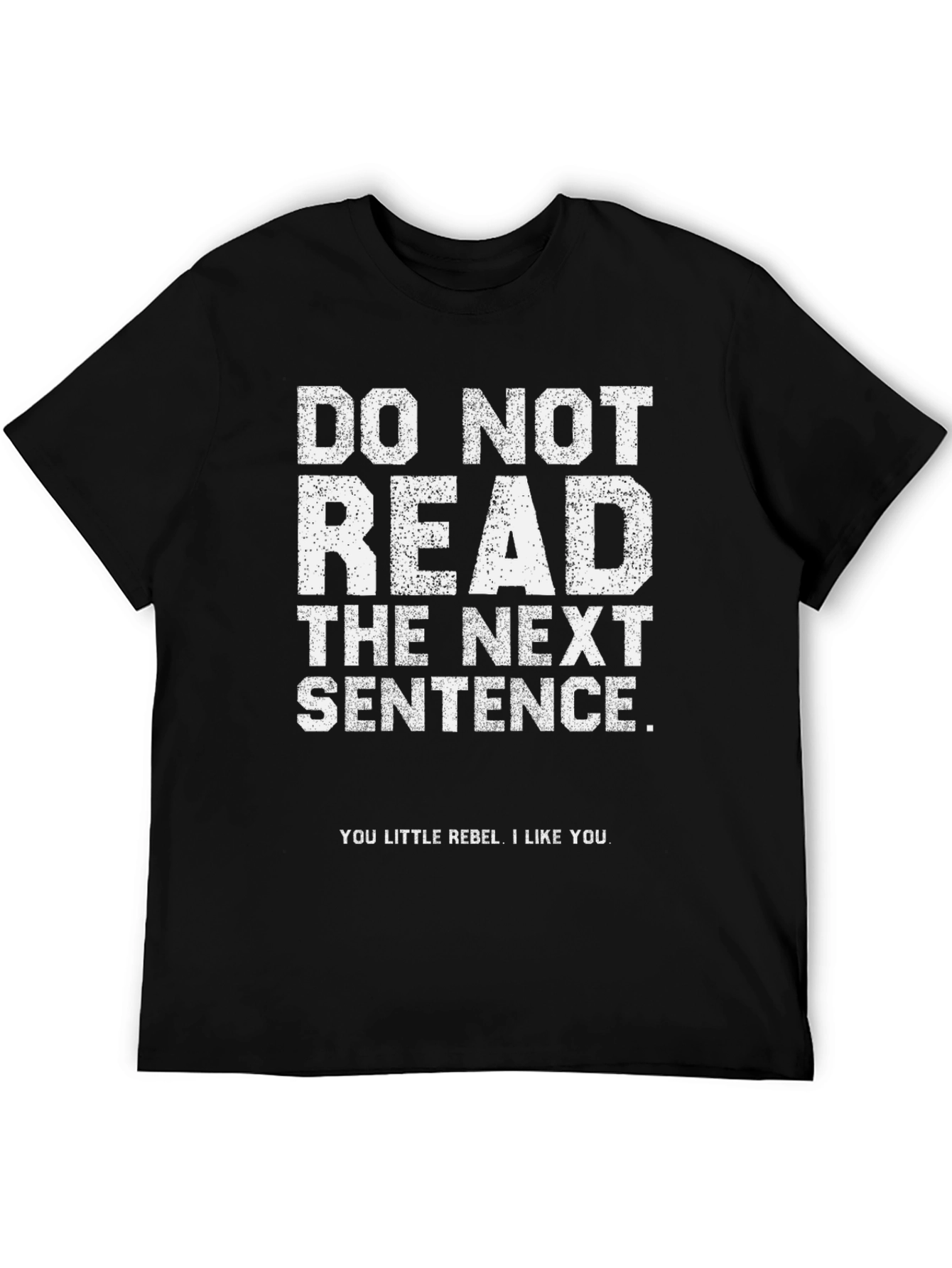 Black Funny Graphic Tee - Do Not Read T-Shirt view 5