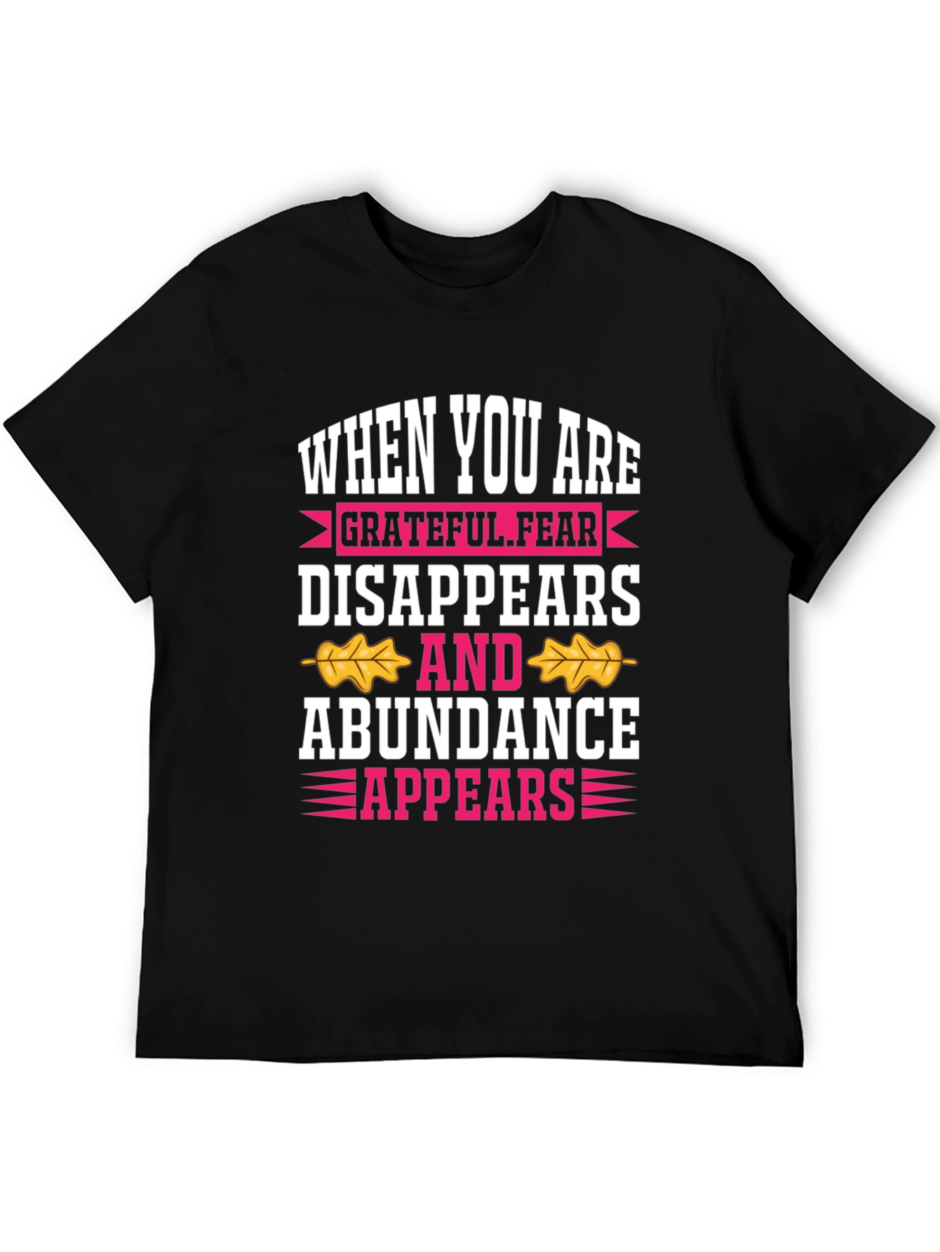 Black Grateful Fear Disappears Graphic T-Shirt view 5