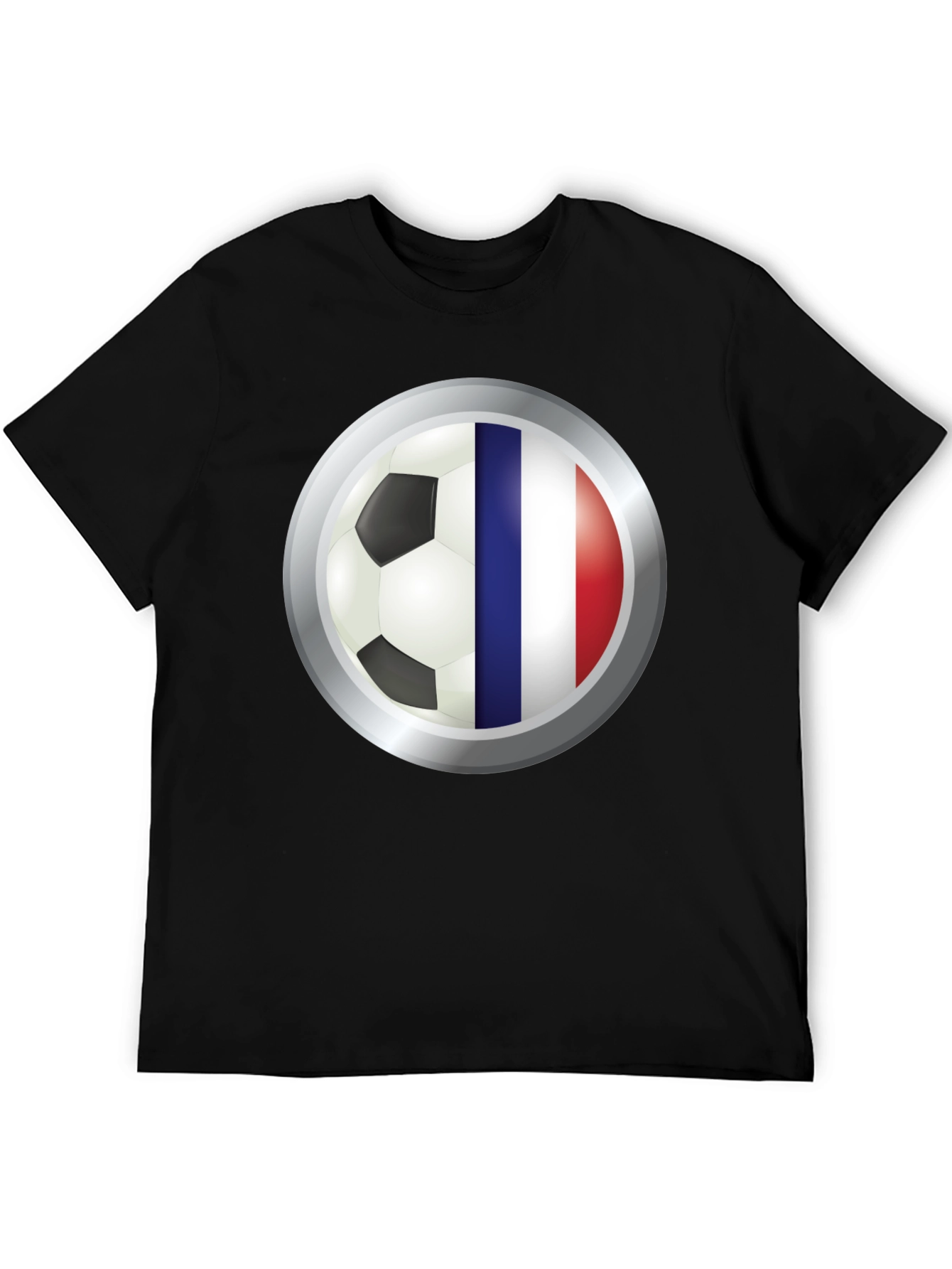 Black France Soccer Fan T-Shirt - Stylish Football Tee view 5