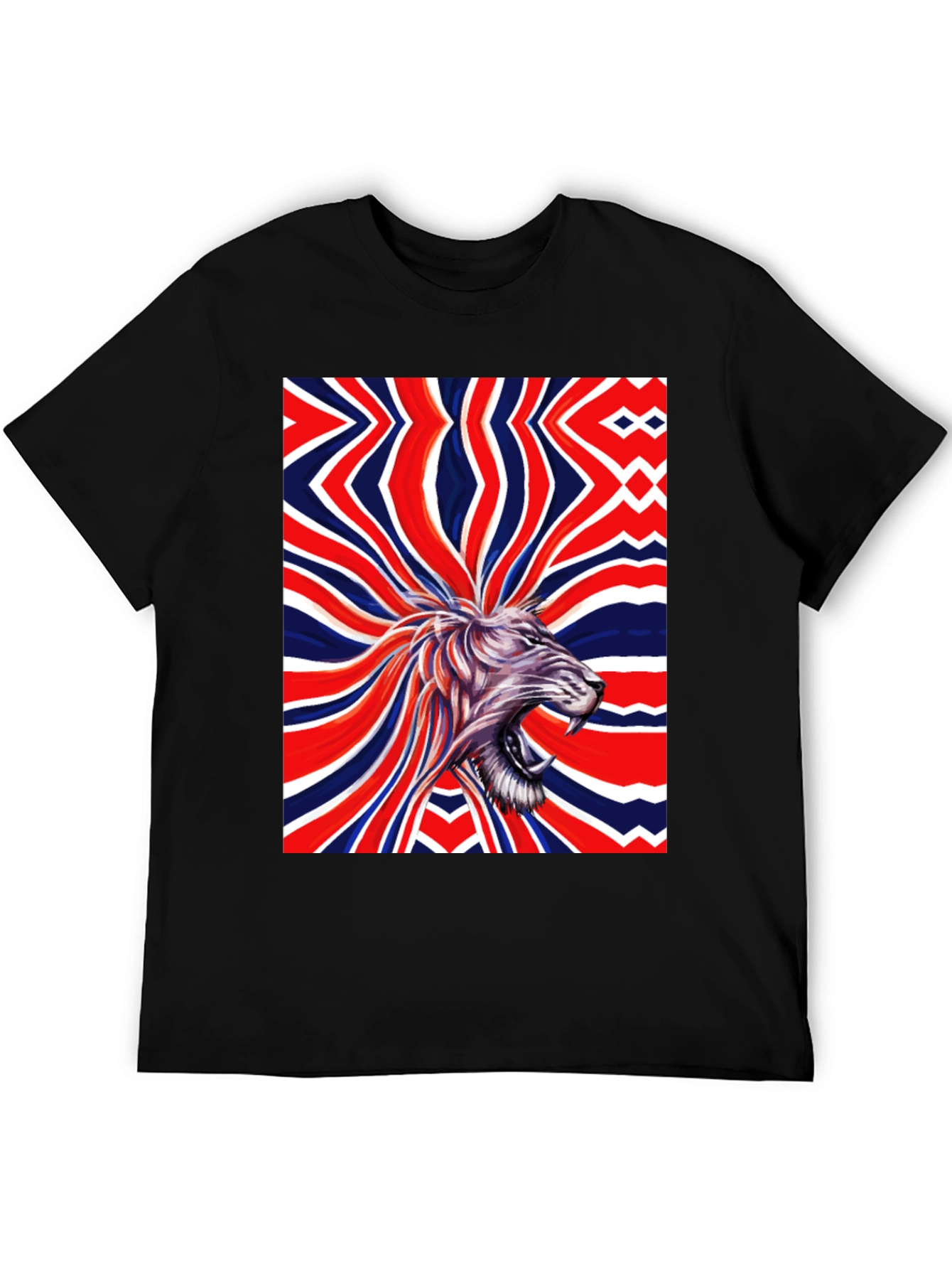 Black Lion Union Jack Graphic Tee view 5