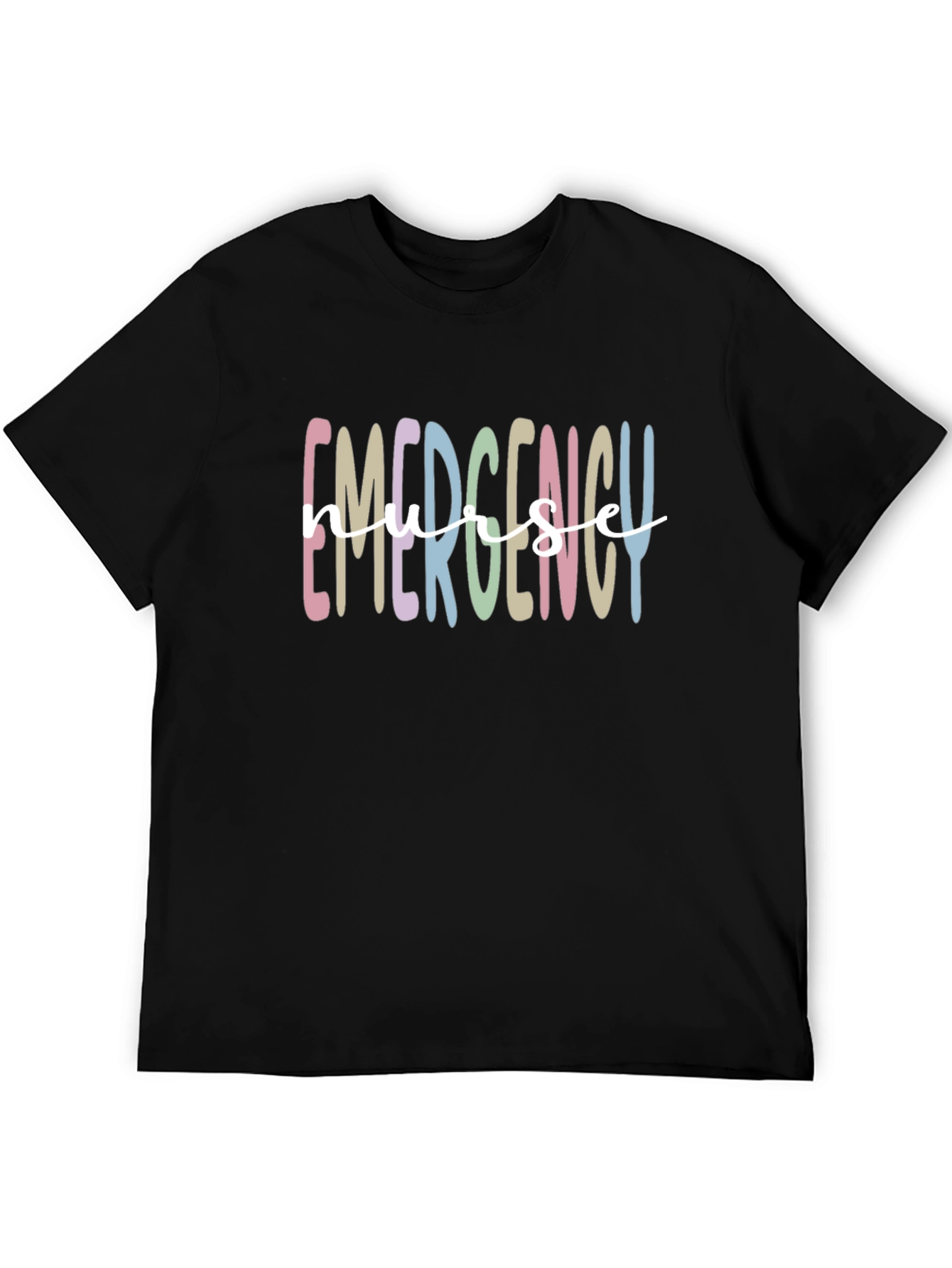 Black Emergency Nurse Graphic Tee view 5