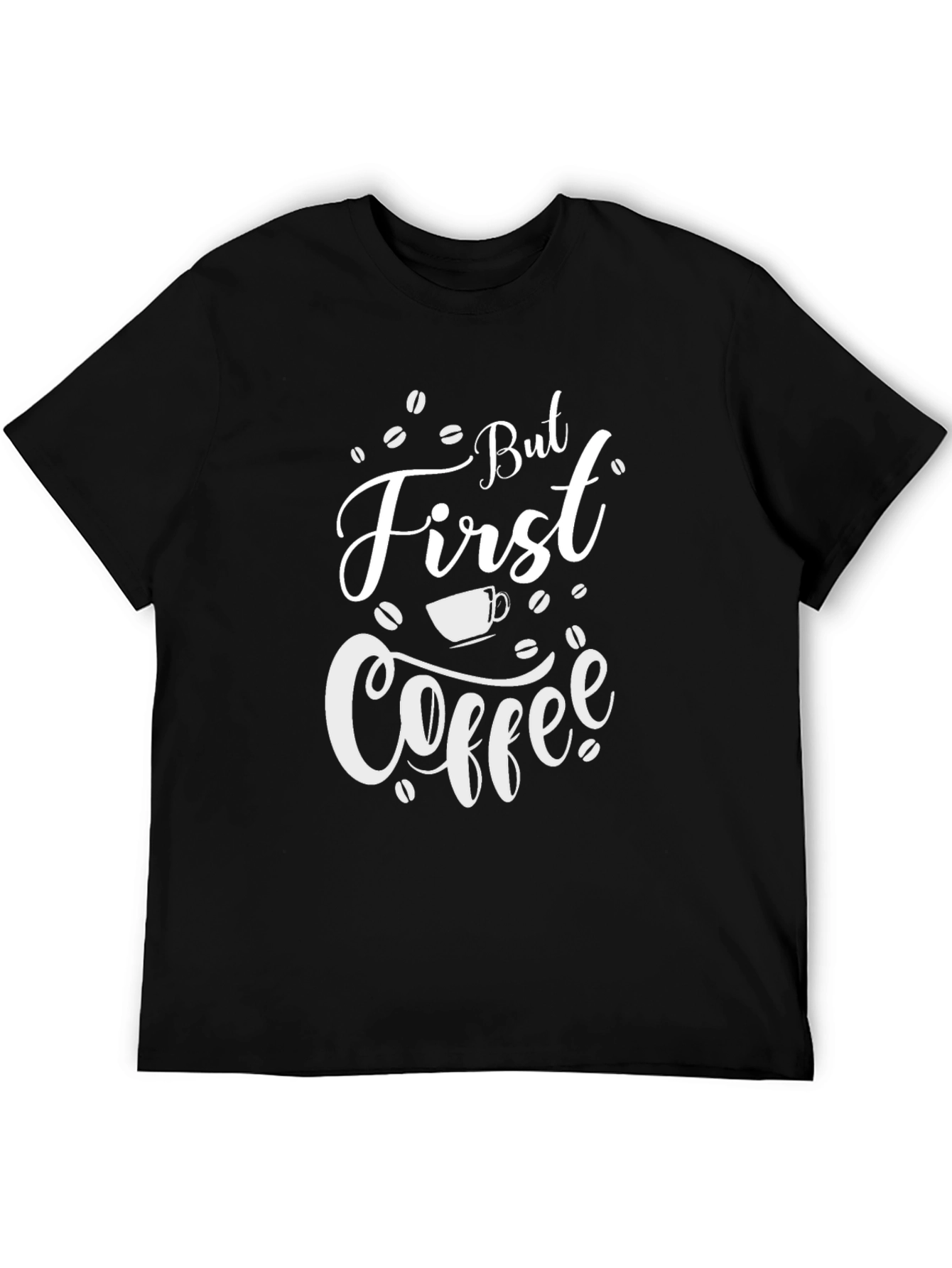 Black But First Coffee Graphic T-Shirt - Black Cotton Blend view 5