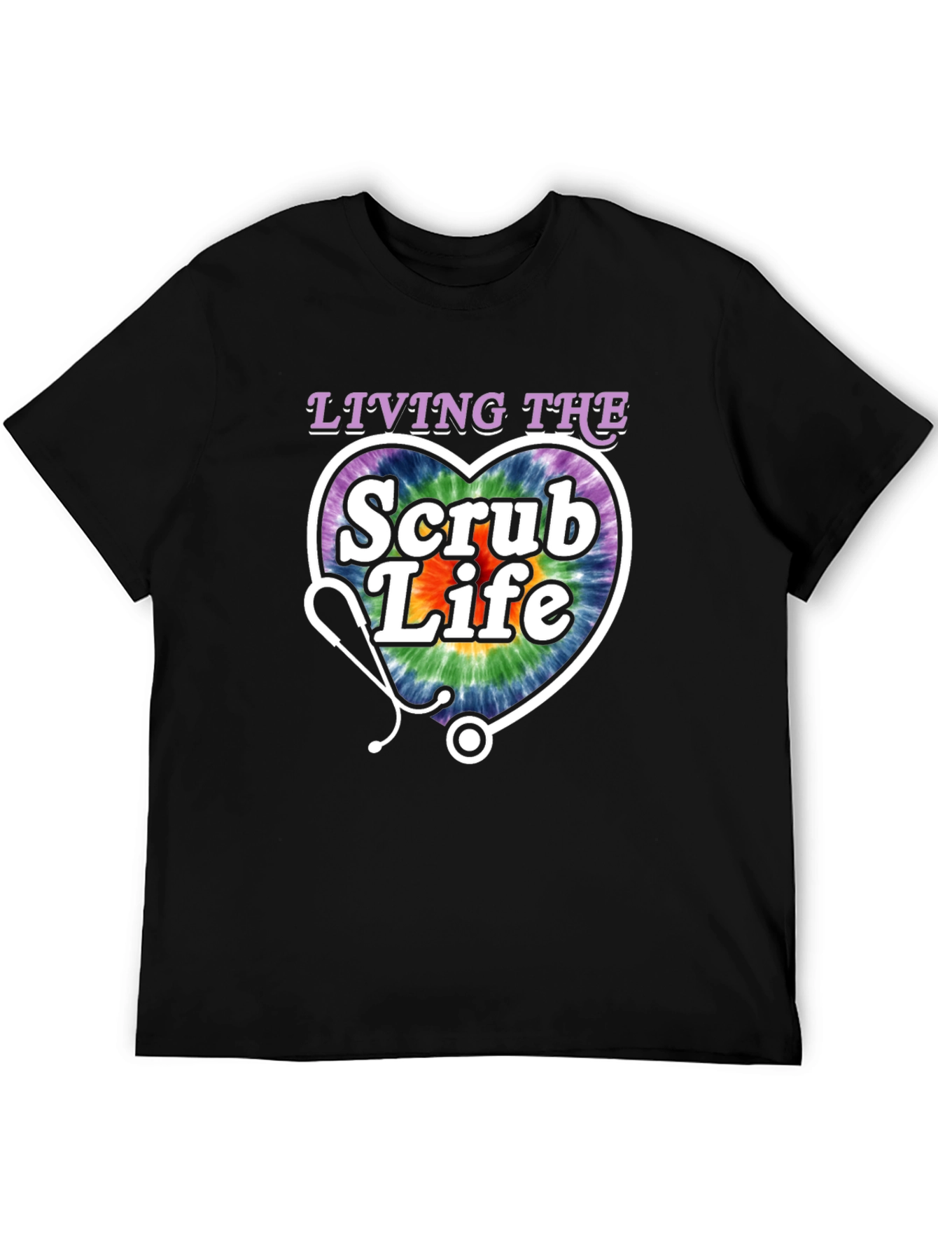 Black Living The Scrub Life Graphic Tee view 5