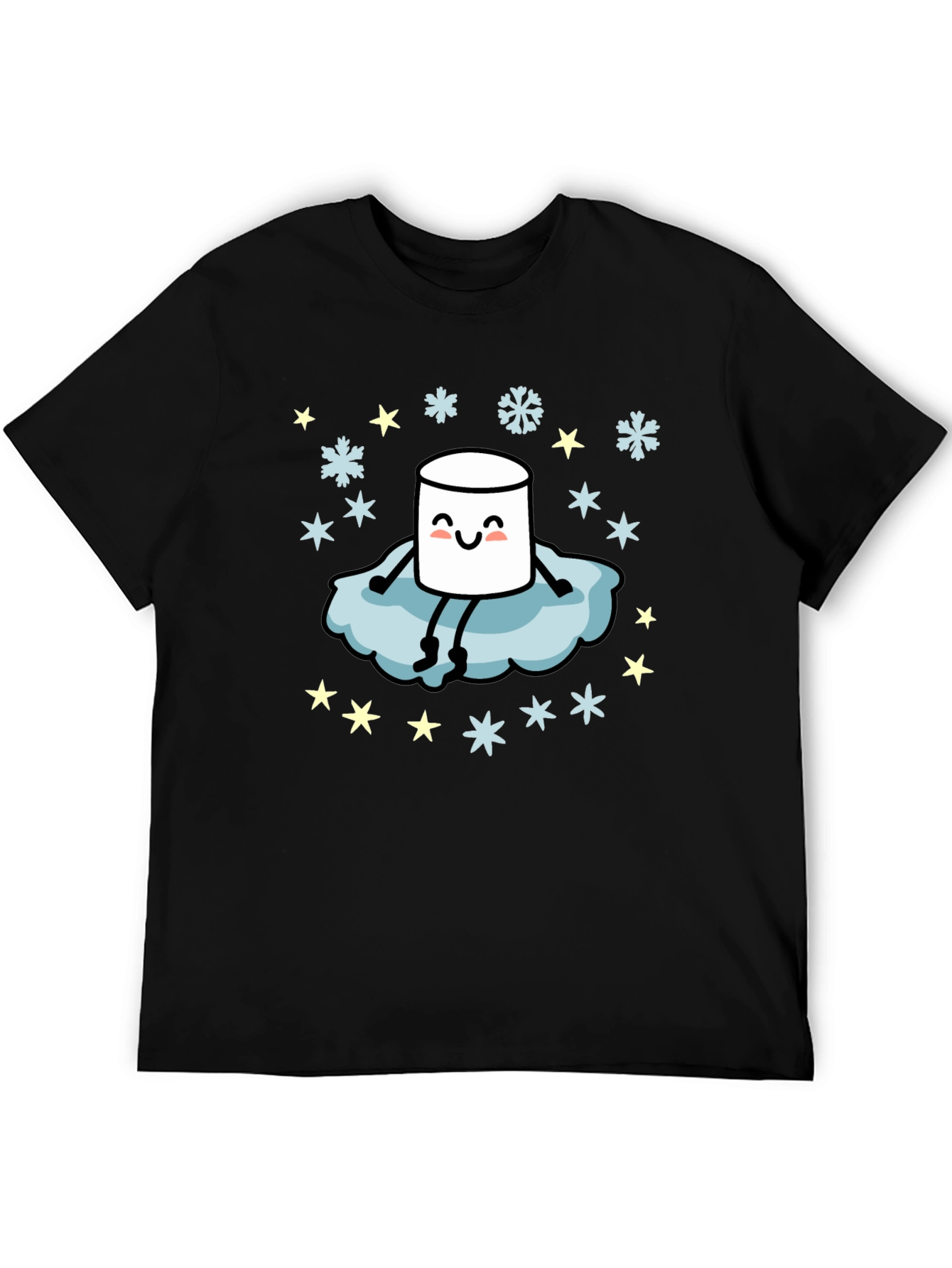 Black Marshmallow on Cloud T-Shirt view 5