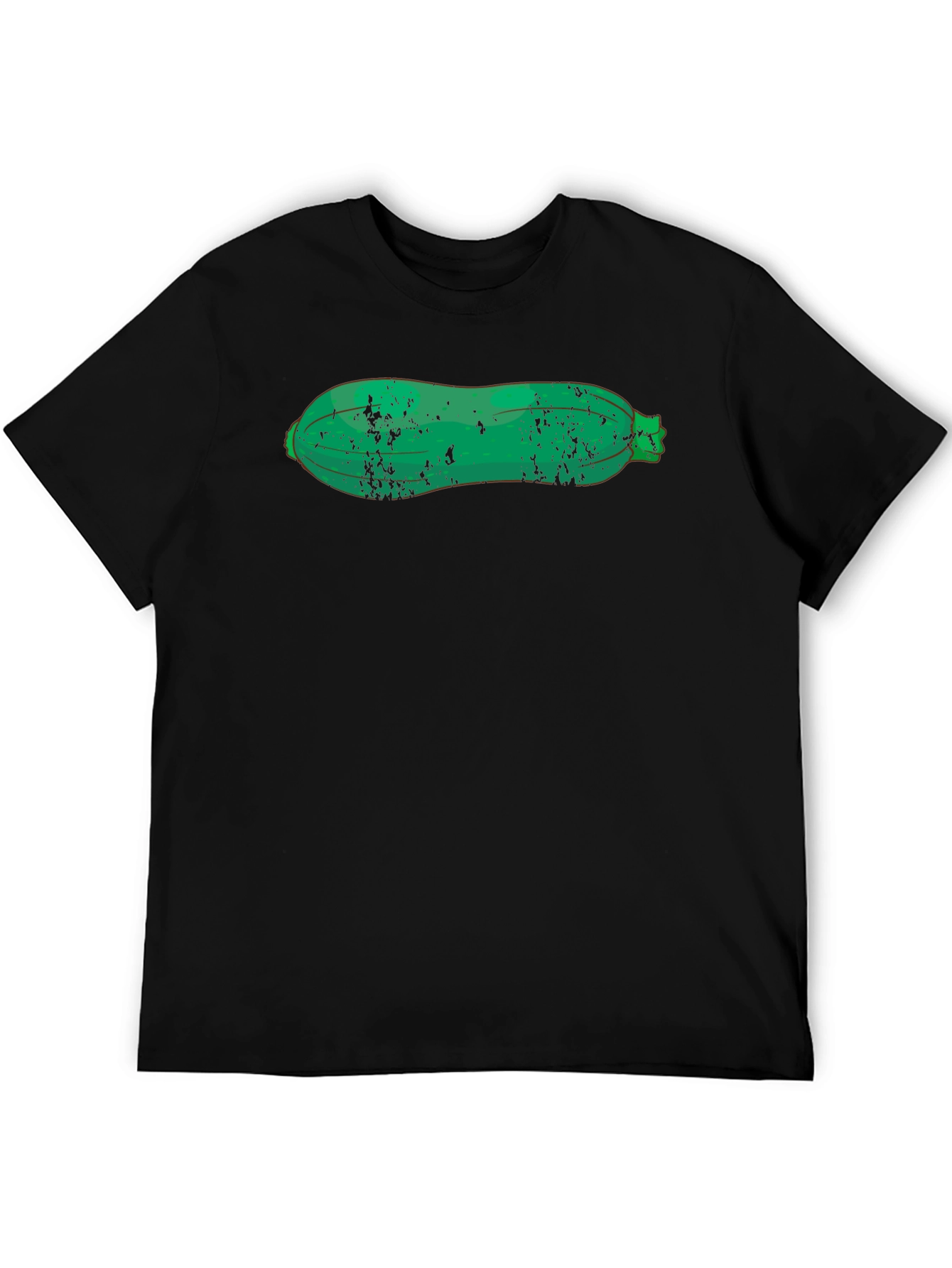Black Zucchini Graphic Tee - Black Cotton T-Shirt view 5