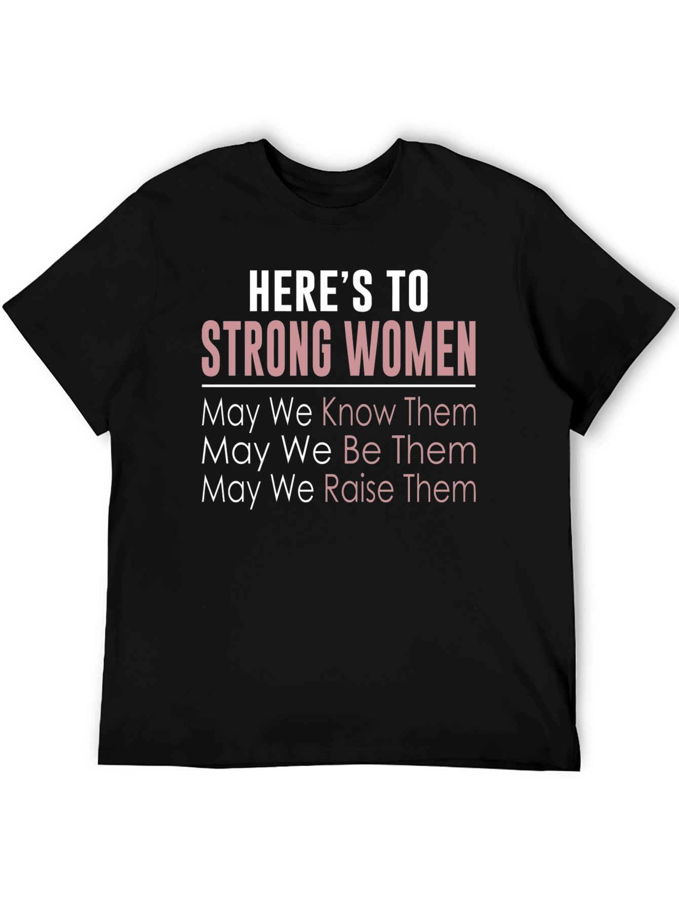 Black Here's To Strong Women Graphic Tee - Black view 5